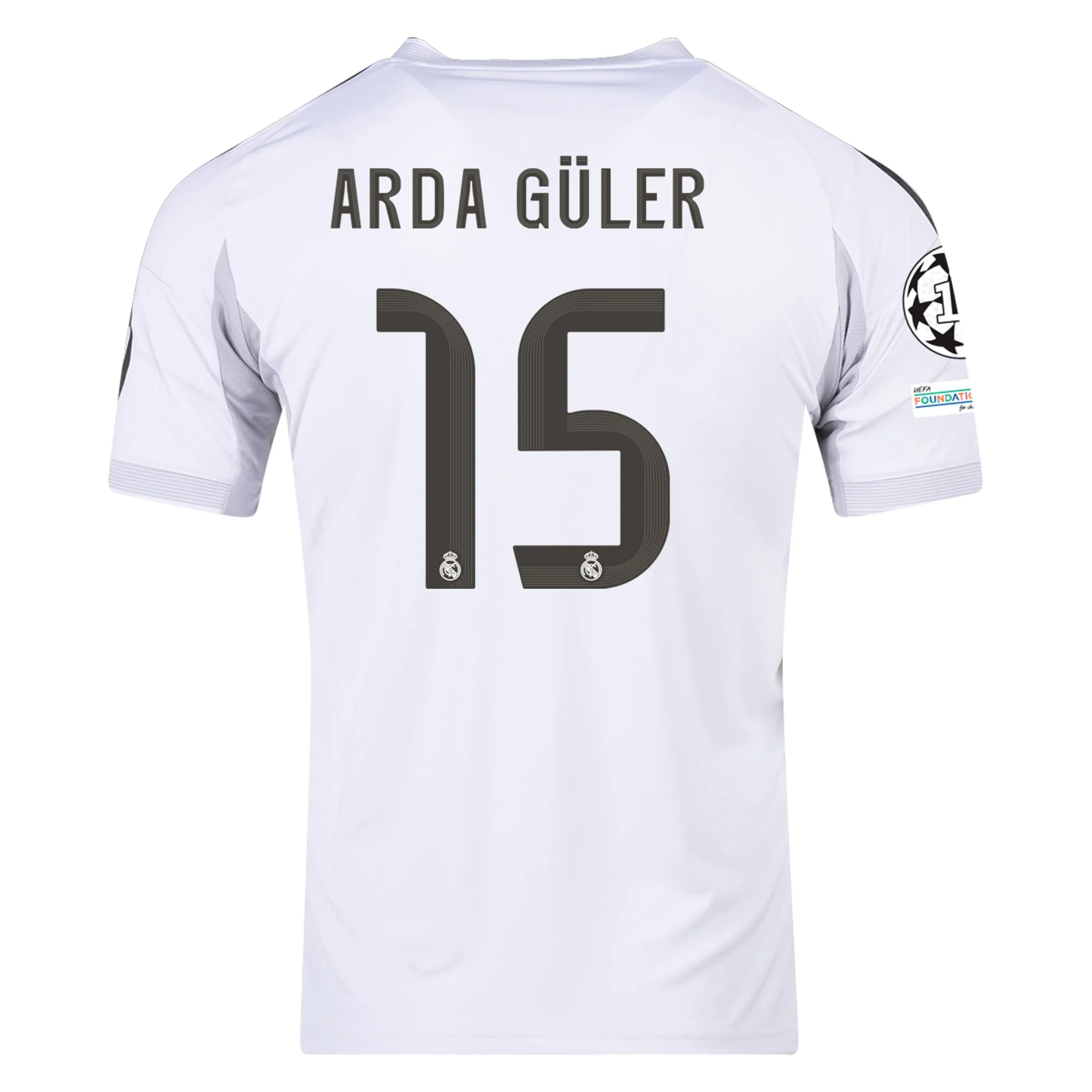 Mens 15 Arda Güler Real Madrid 2025-26 Home Jersey Football Shirt
