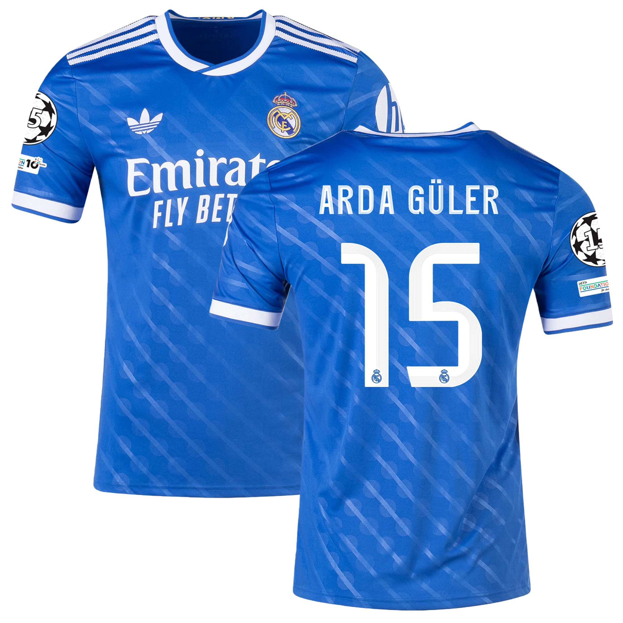 Mens 15 Arda Güler Real Madrid 2025-26 Third Jersey Football Shirt
