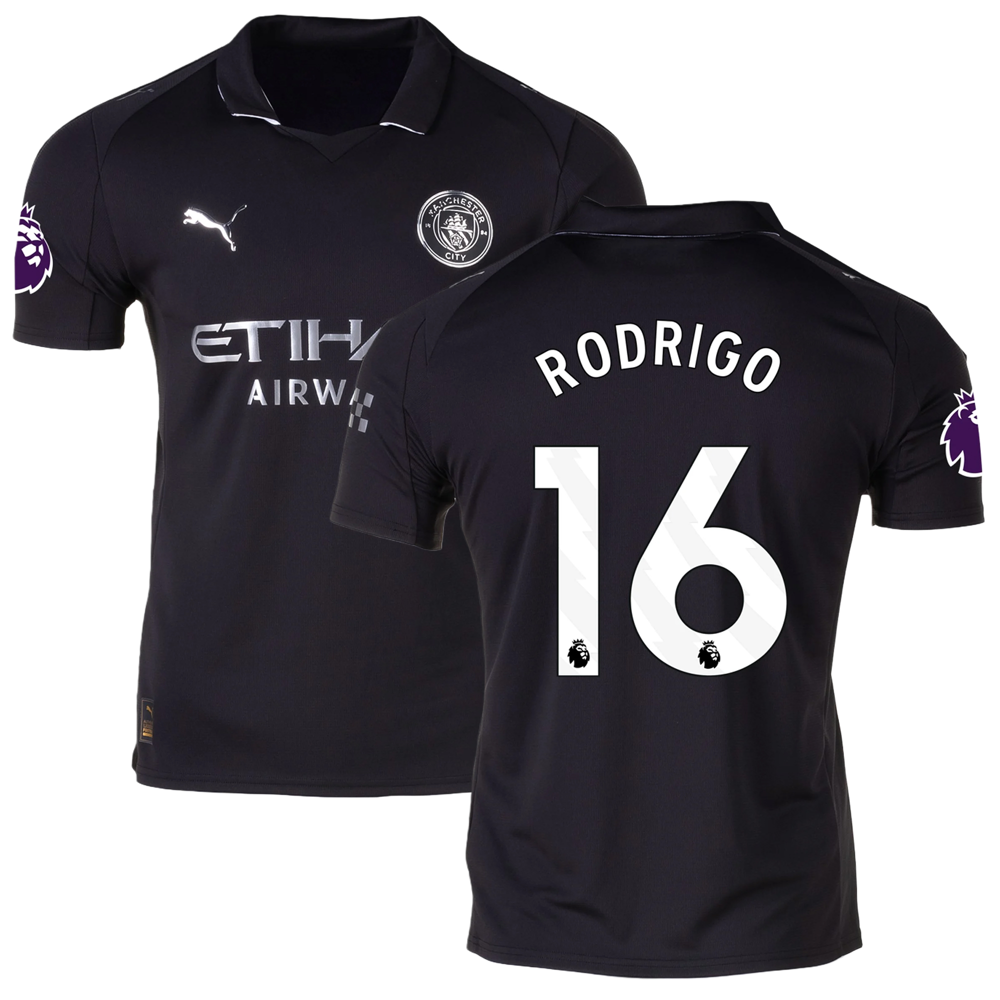 Mens 16 Rodri Manchester City Away Jersey 2025-26 Football Shirt