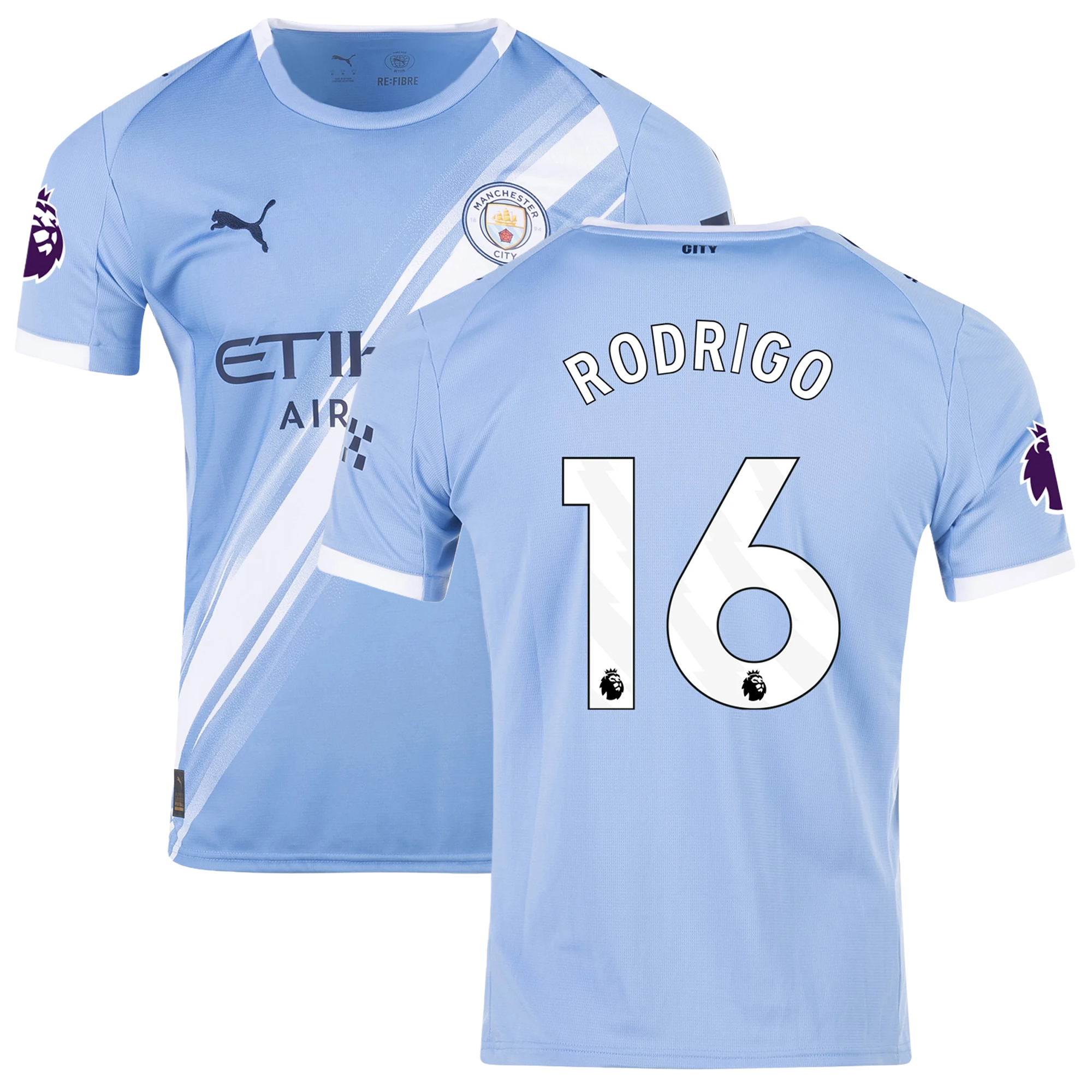 Mens 16 Rodri Manchester City Home Jersey 2025-26 Football Shirt