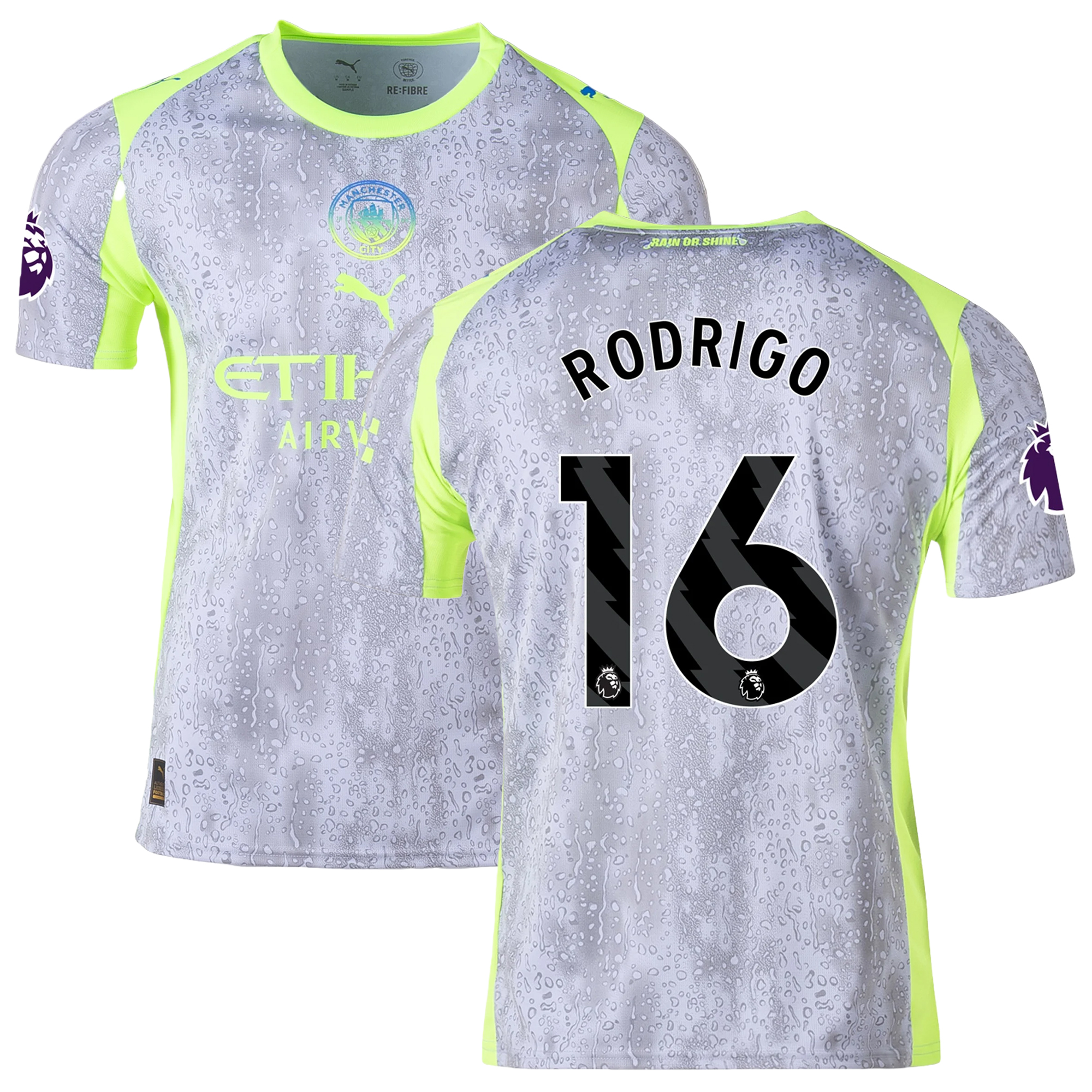 Mens 16 Rodri Manchester City Third Jersey 2025-26 Football Shirt
