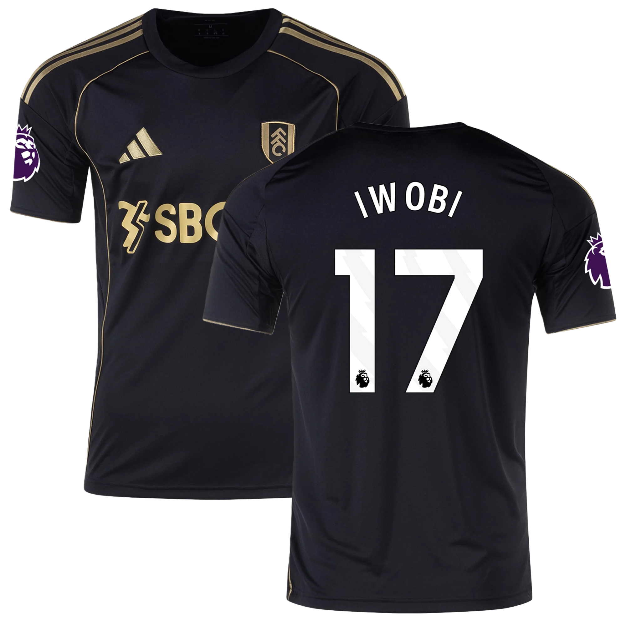Mens 17 Alex Iwobi Fulham Third Jersey 2025-26 Football Shirt