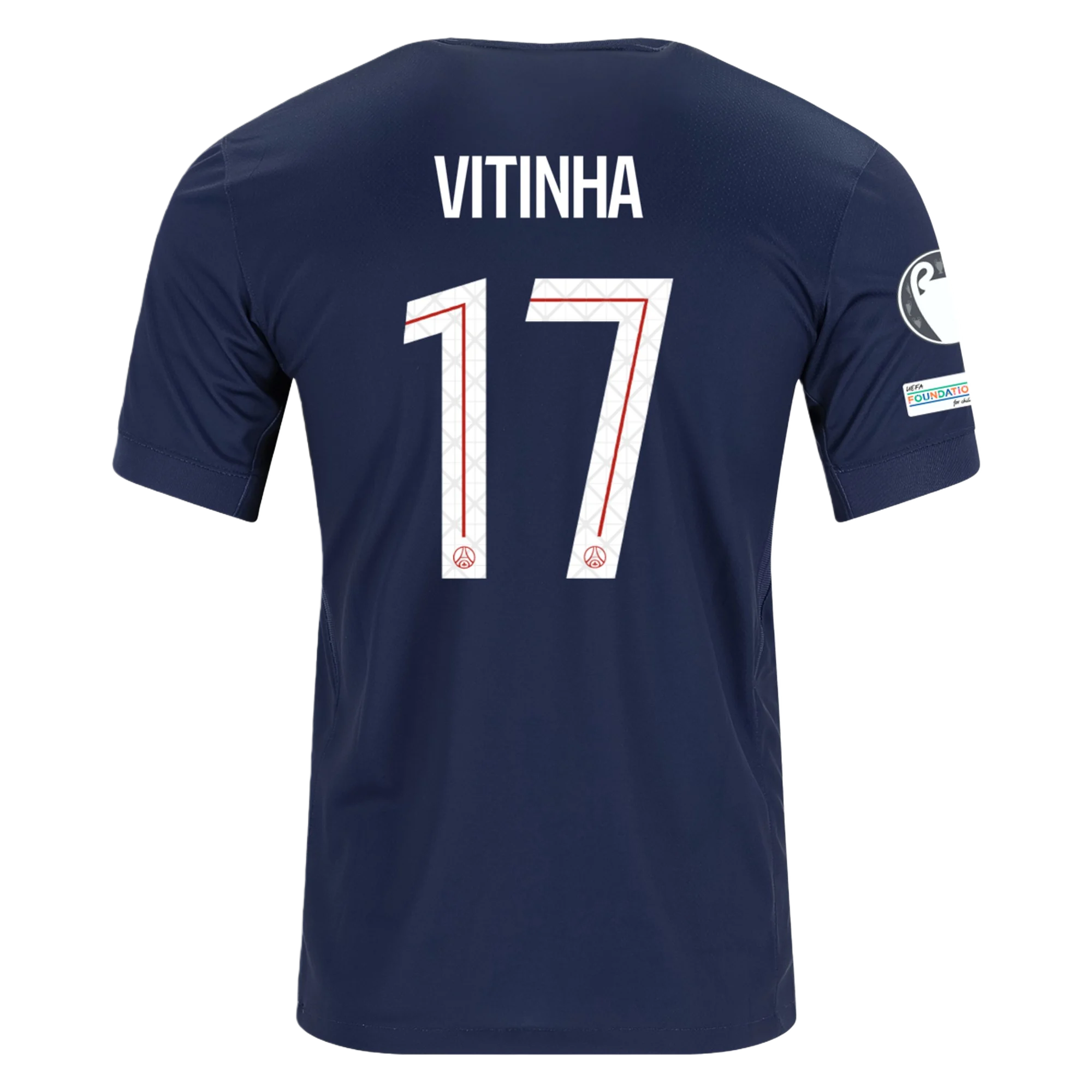 Mens 17 Vitinha PSG 2025-26 Home Jersey Football Shirt