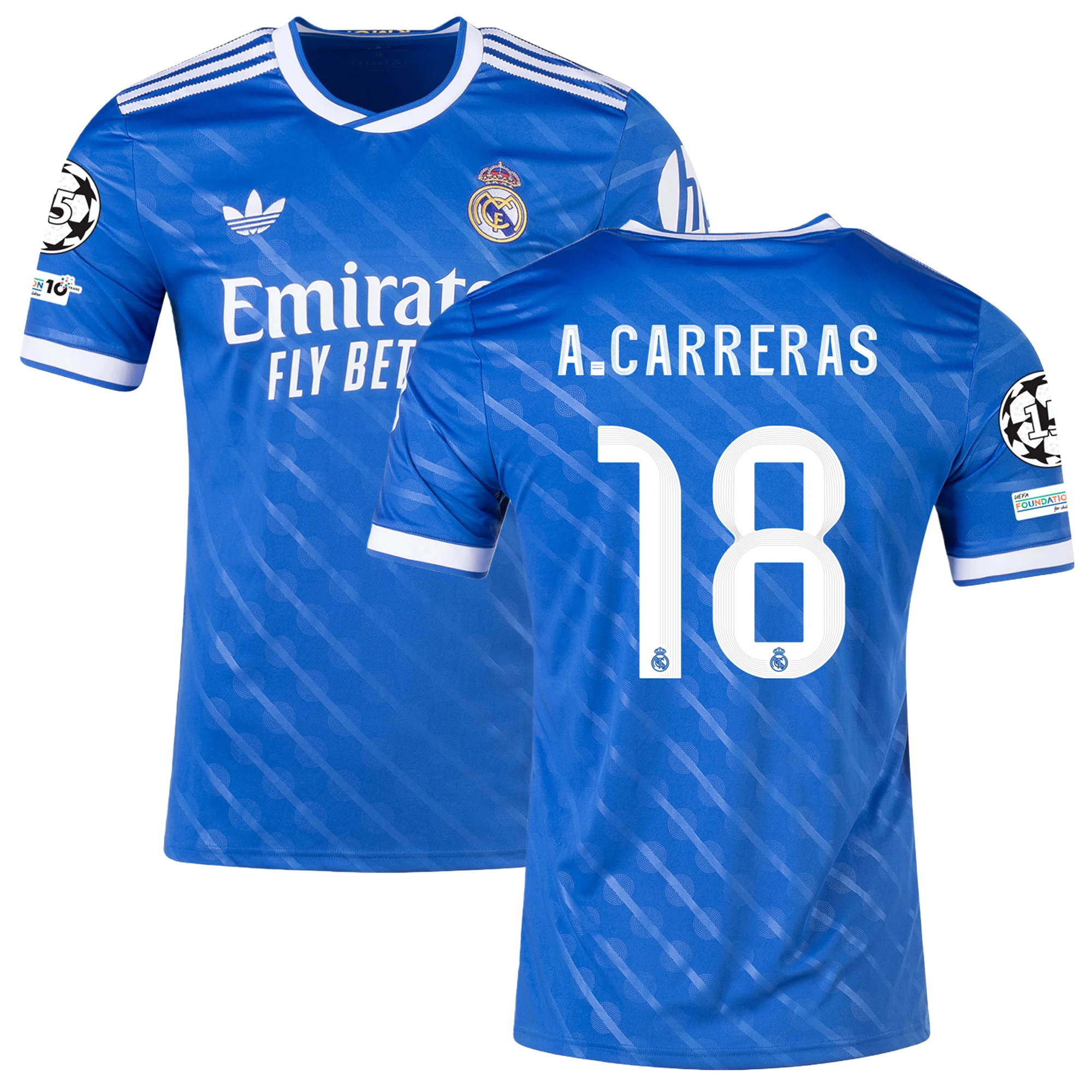 Mens 18 Álvaro Carreras Real Madrid 2025-26 Third Jersey Football Shirt