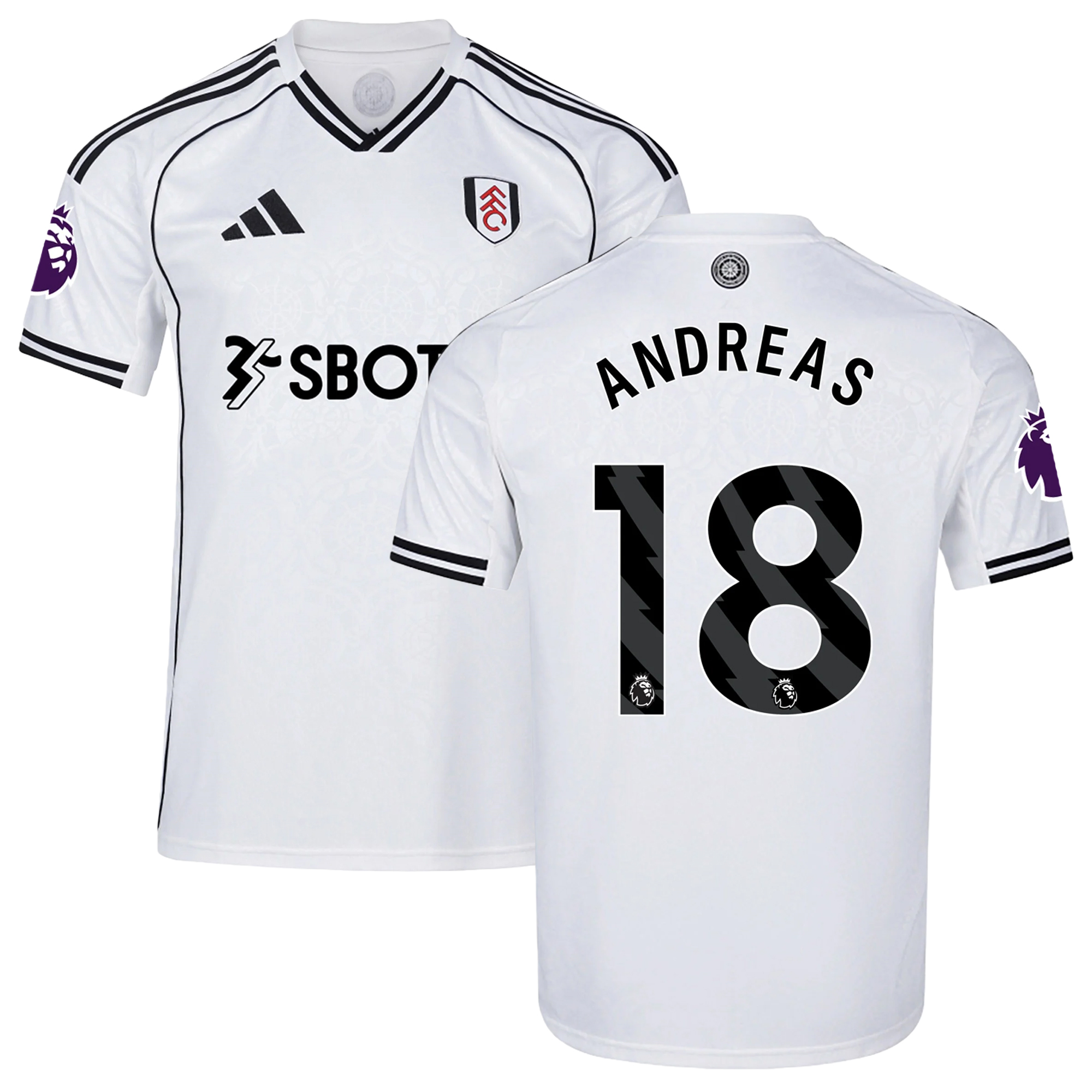 Mens 18 Andreas Pereira Fulham Home Jersey 2025-26 Football Shirt