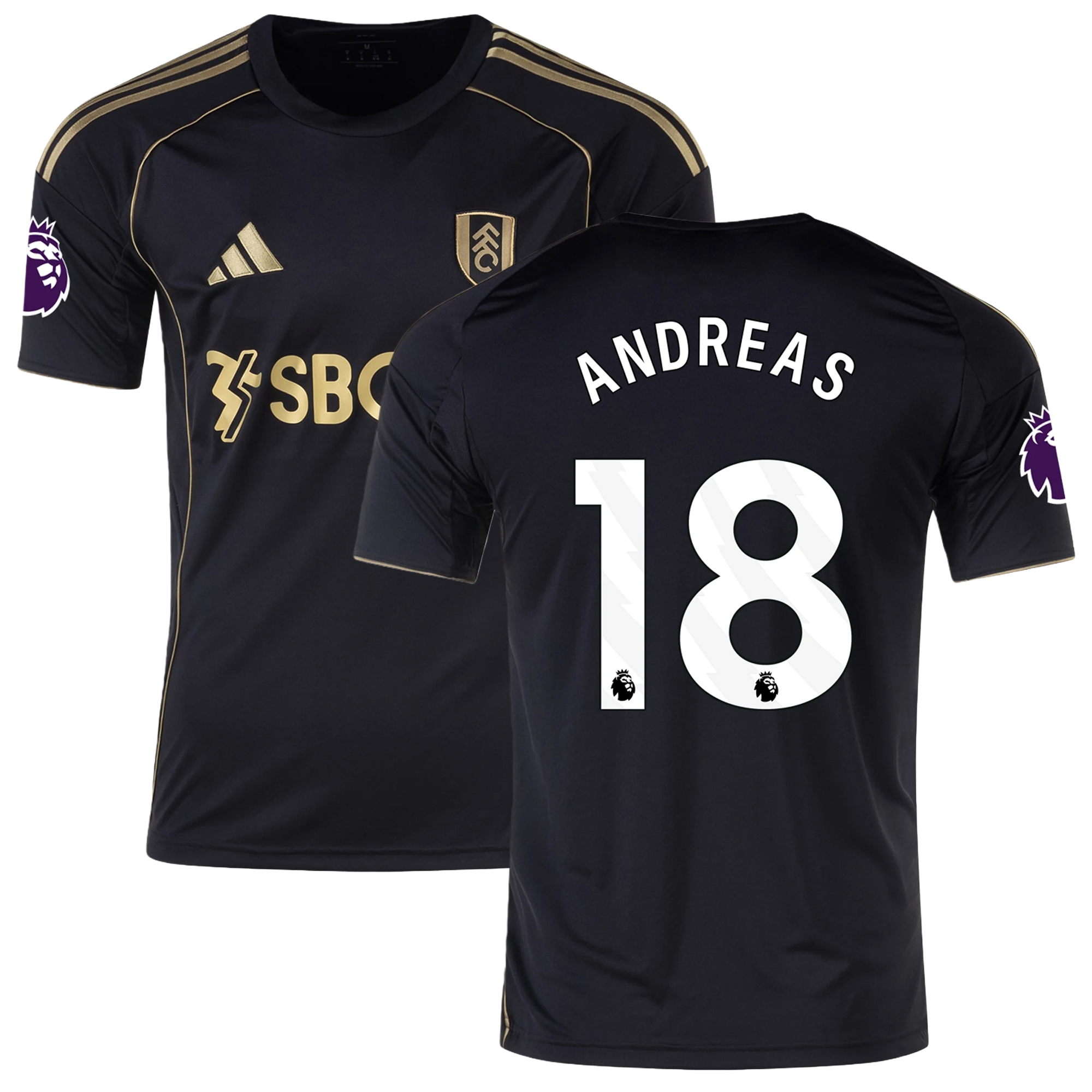 Mens 18 Andreas Pereira Fulham Third Jersey 2025-26 Football Shirt