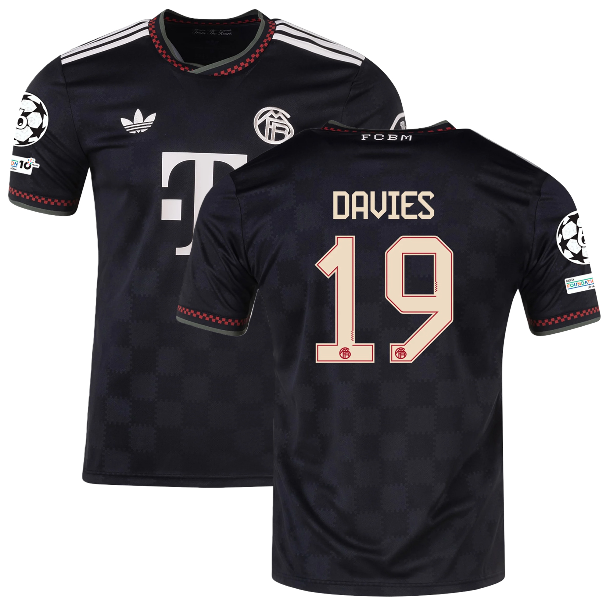 Mens 19 Alphonso Davies Bayern Munich 2025-26 Third Jersey Football Shirt
