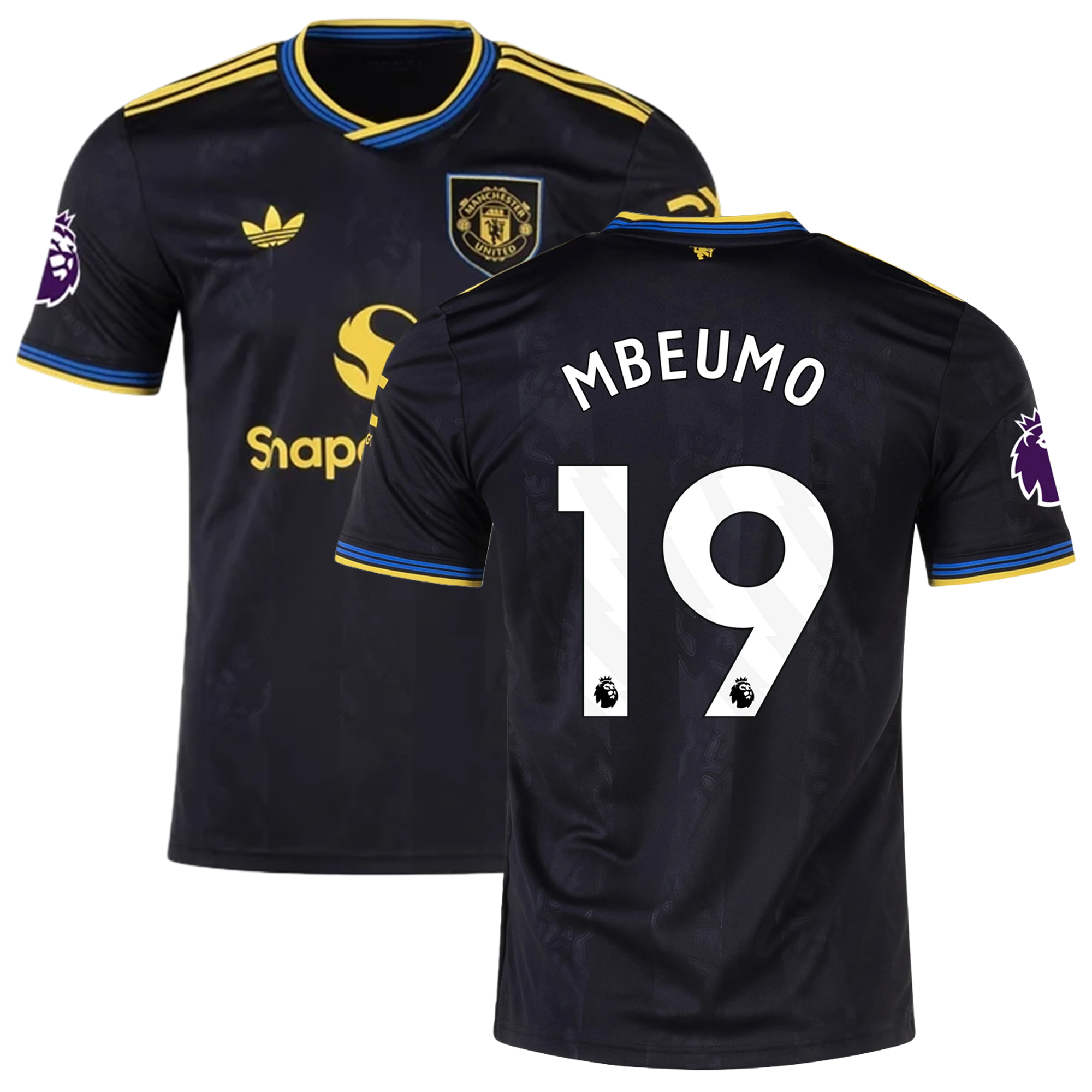 Mens 19 Bryan Mbeumo Manchester United 2025-26 Third Jersey Football Shirt