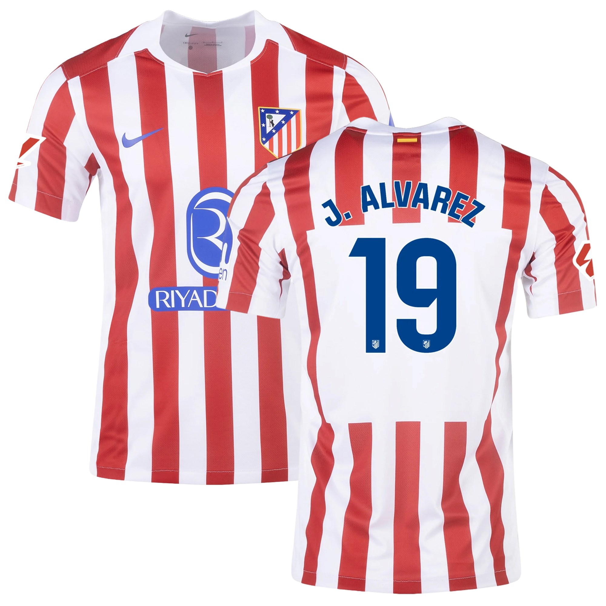 Mens 19 Julián Alvarez Atletico Madrid 2025-26 Home Jersey Football Shirt