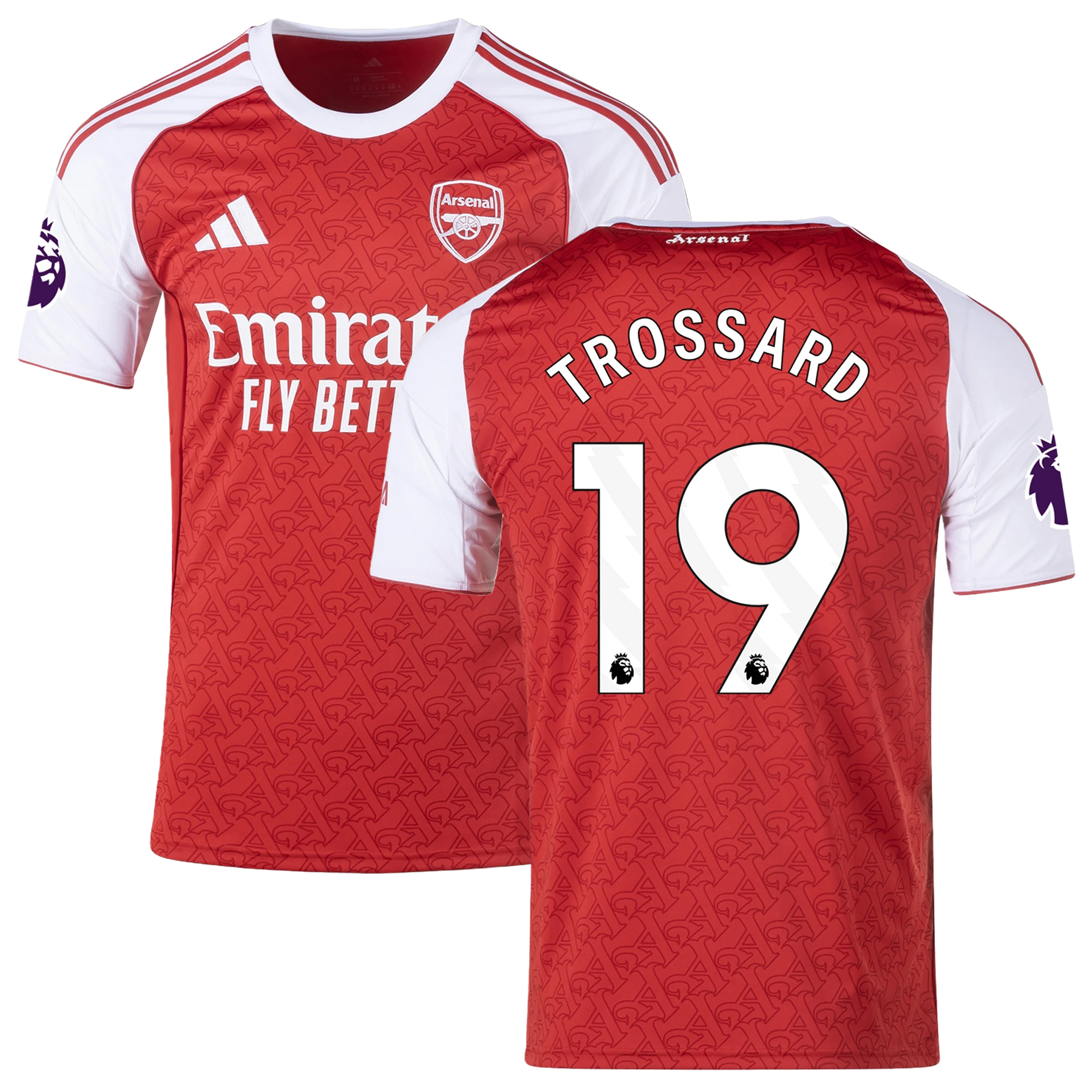 Mens 19 Leandro Trossard Arsenal 2025-26 Home Jersey Football Shirt