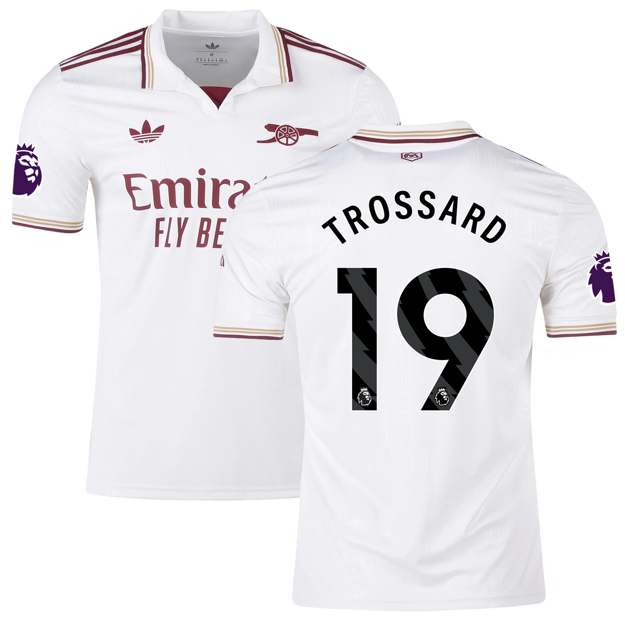 Mens 19 Leandro Trossard Arsenal 2025-26 Third Jersey Football Shirt