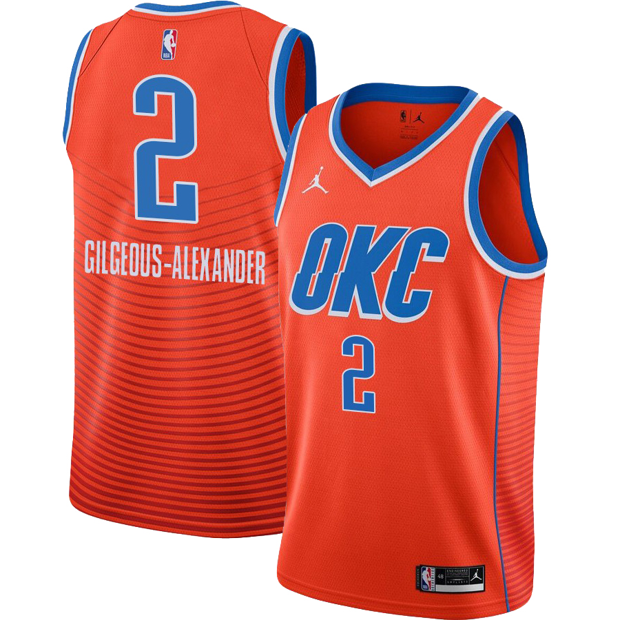 Men's Oklahoma City Thunder Jerseys #2 Shai Gilgeous-Alexander Basketball Jerseys