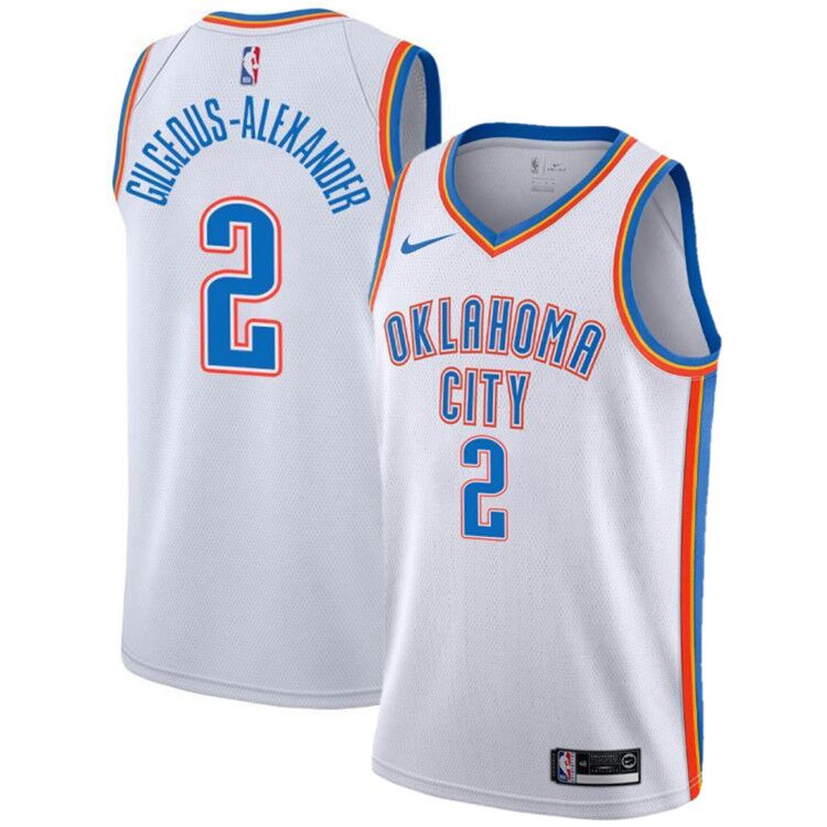 Men's Oklahoma City Thunder Jerseys #2 Shai Gilgeous-Alexander Basketball Jerseys