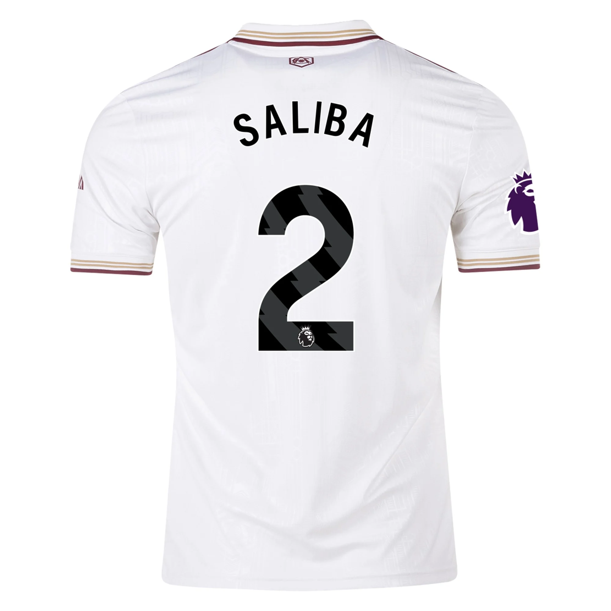 Mens 2 William Saliba Arsenal 2025-26 Third Jersey Football Shirt