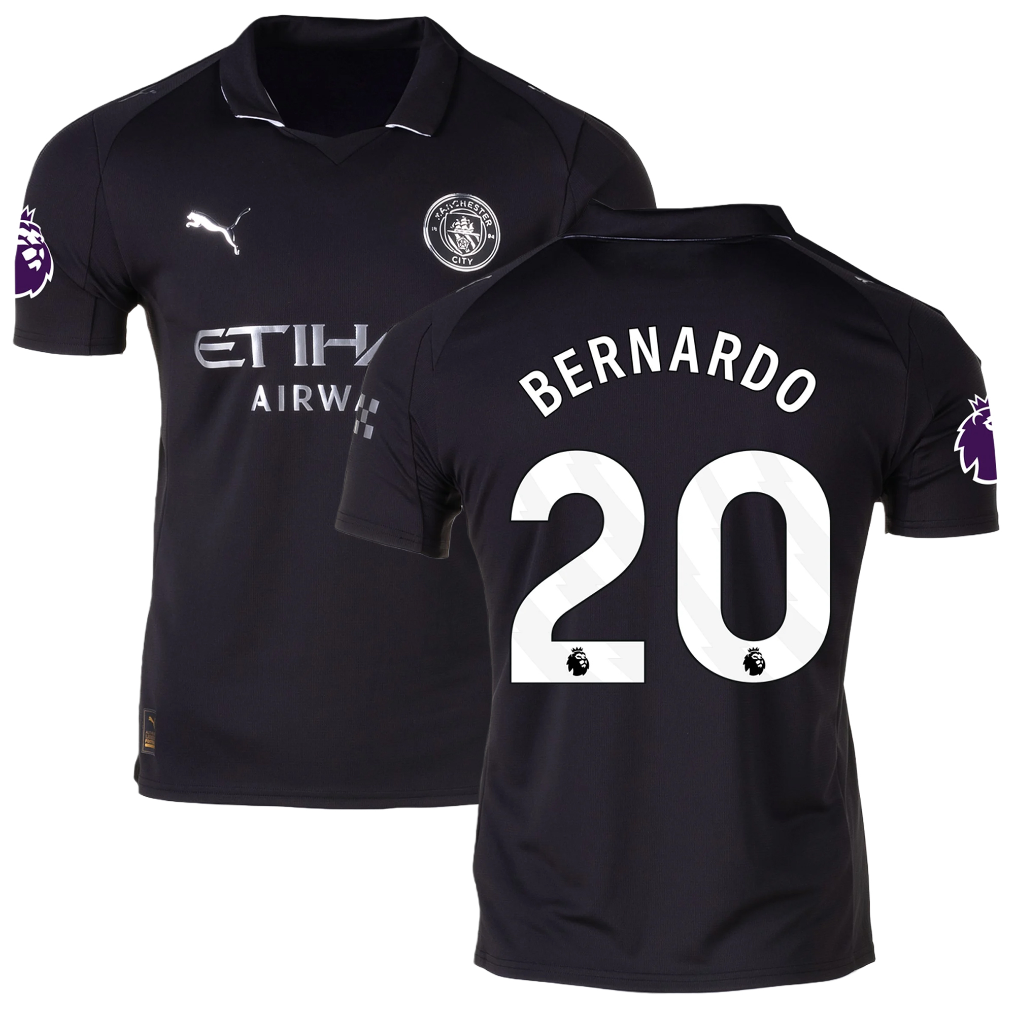 Mens 20 Bernardo Silva Manchester City Away Jersey 2025-26 Football Shirt