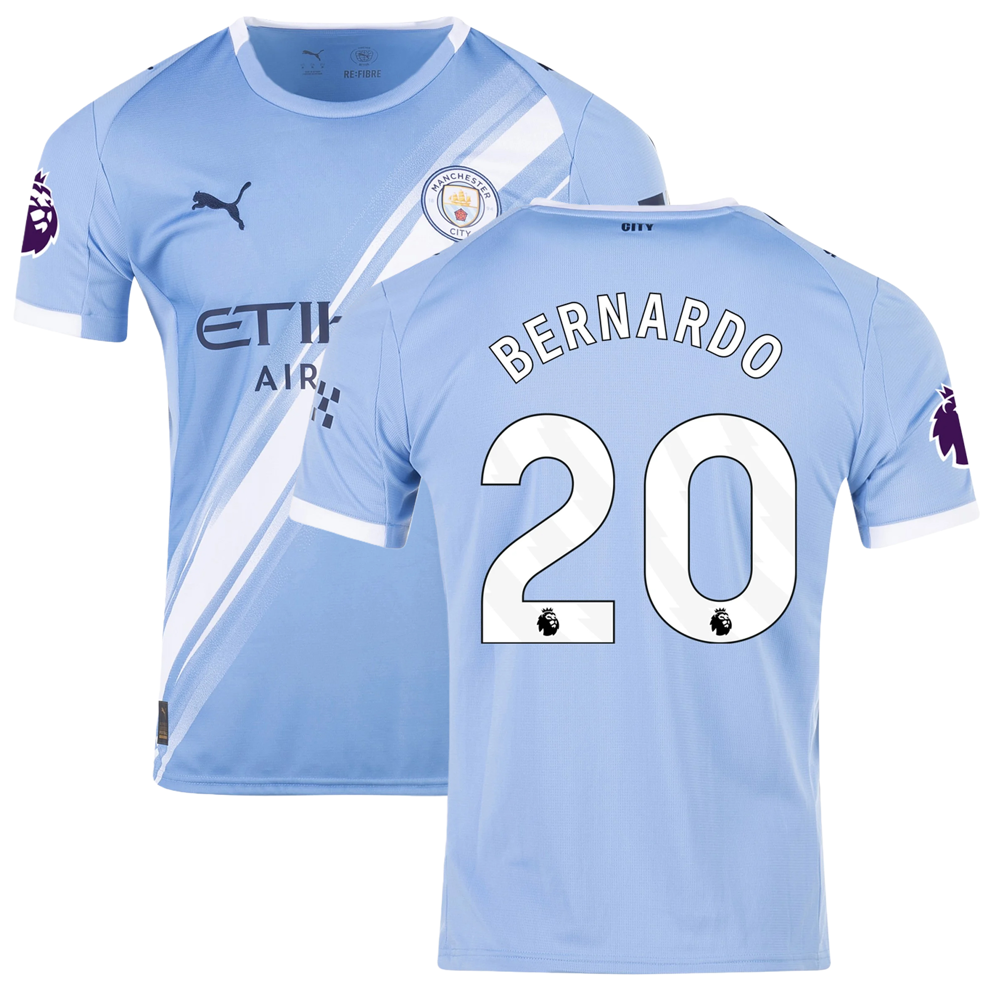 Mens 20 Bernardo Silva Manchester City Home Jersey 2025-26 Football Shirt