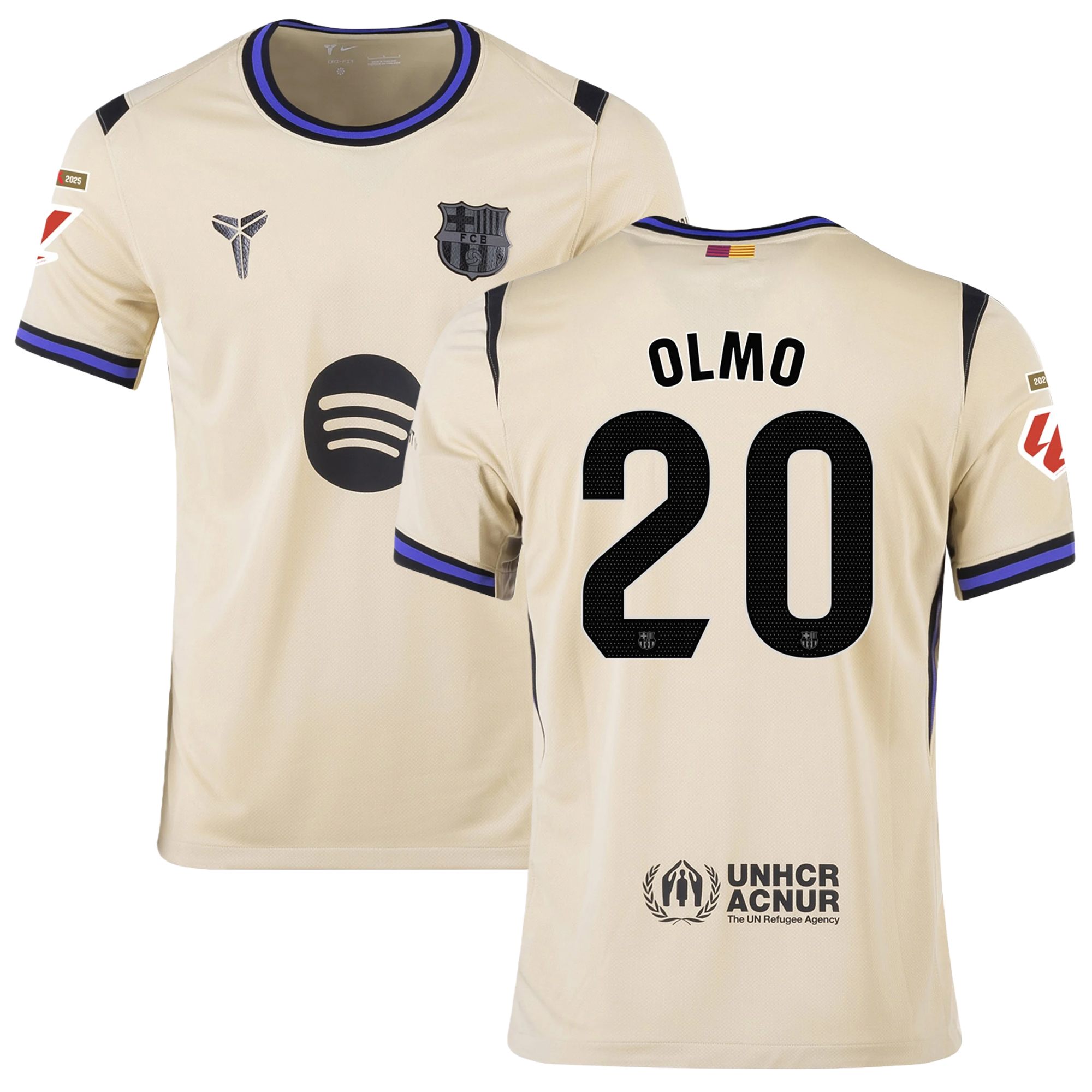 Mens 20 Dani Olmo Barcelona 2025-26 Away Jersey Football Shirt