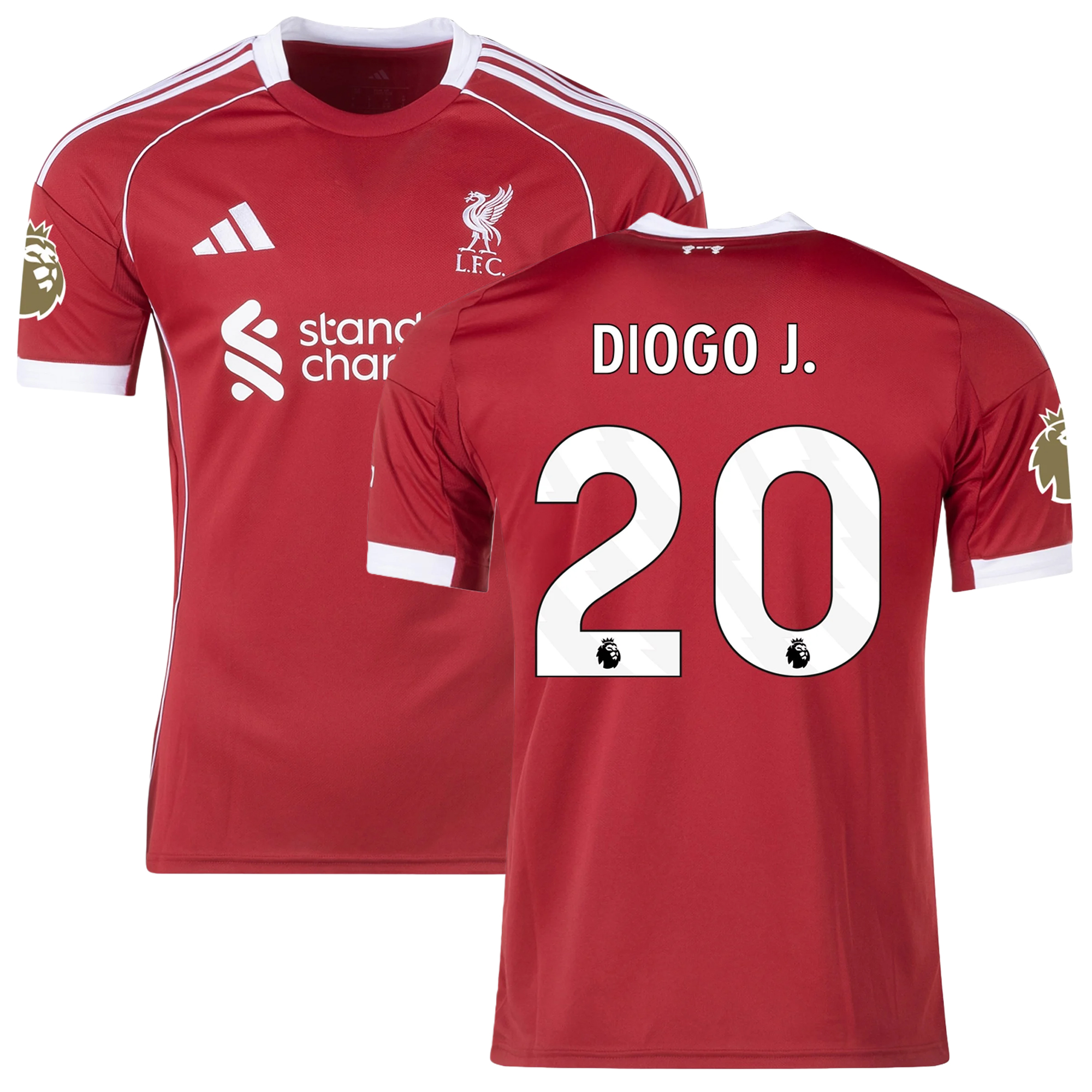 Mens 20 Diogo Jota Liverpool 2025-26 Home Jersey Football Shirt