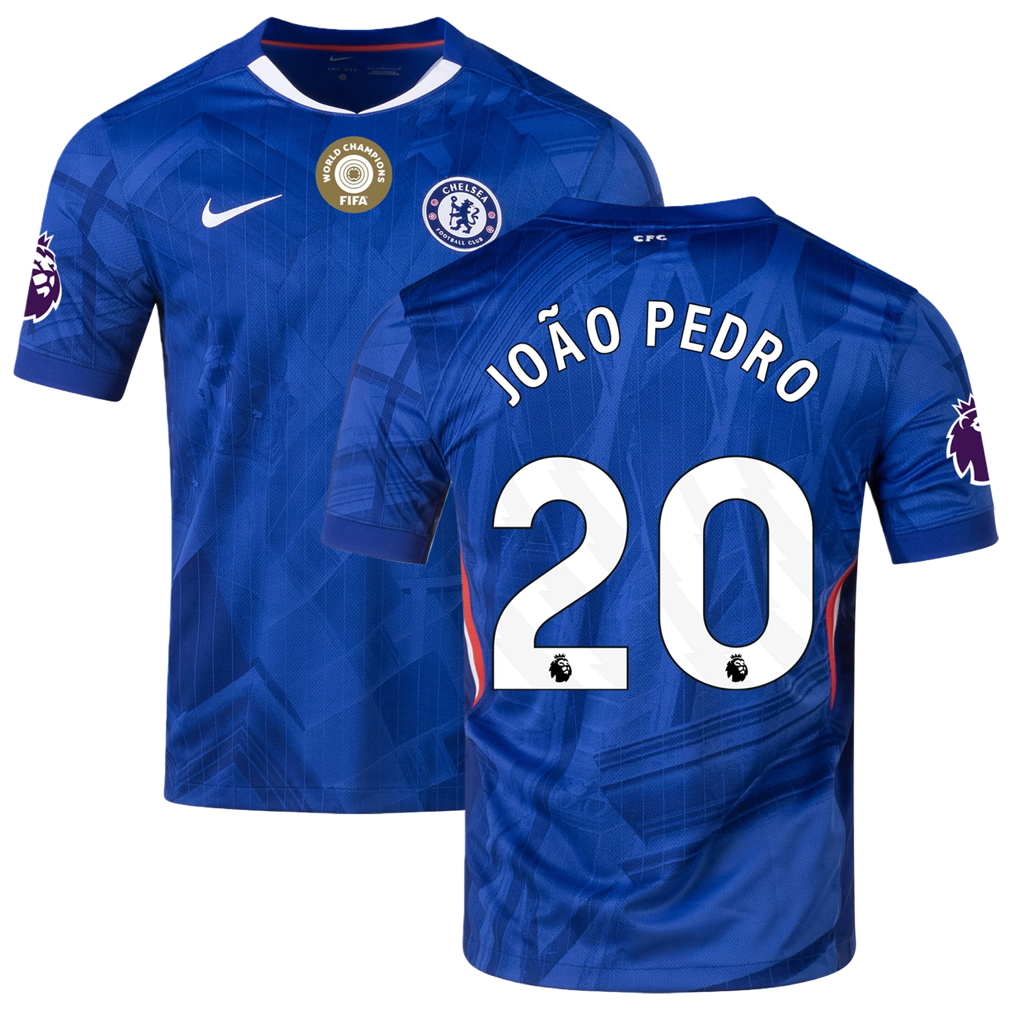 Mens 20 João Pedro Chelsea Home Jersey 2025-26 Football Shirt