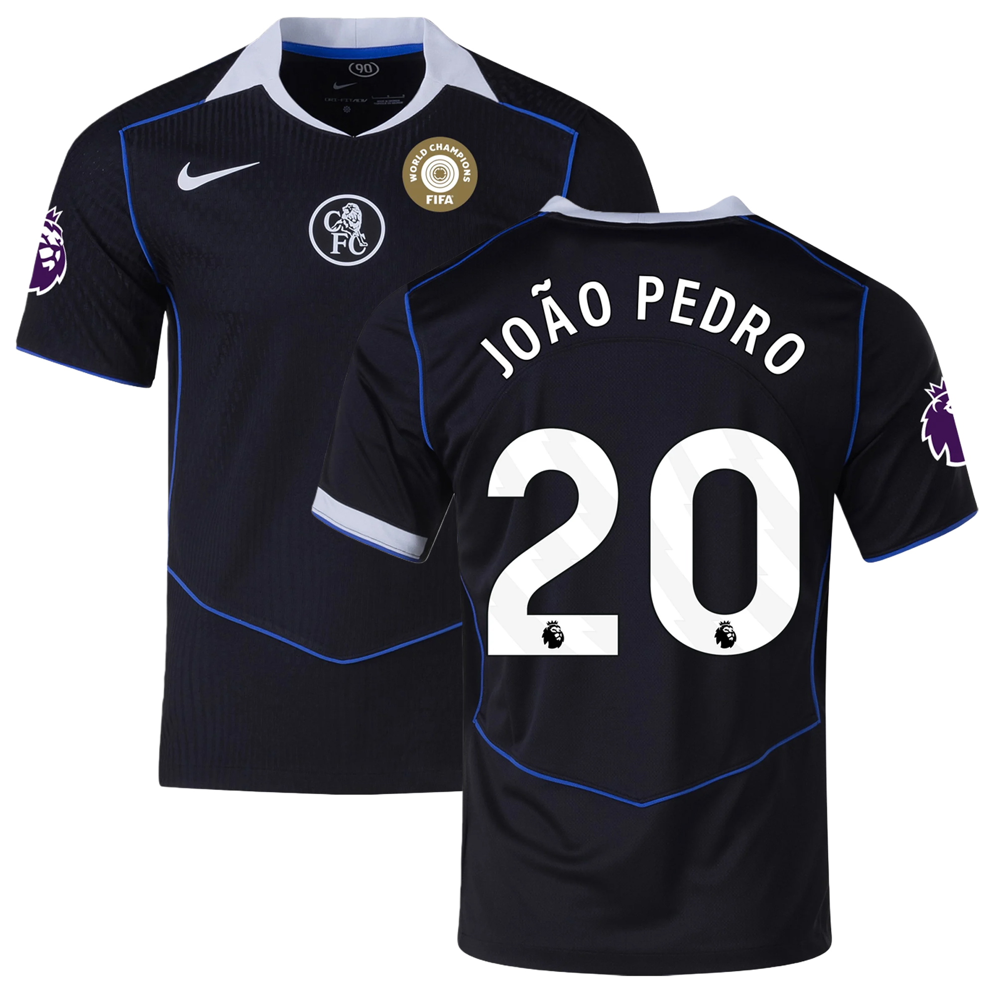 Mens 20 Joao Pedro Chelsea Third Jersey 2025-26 Football Shirt