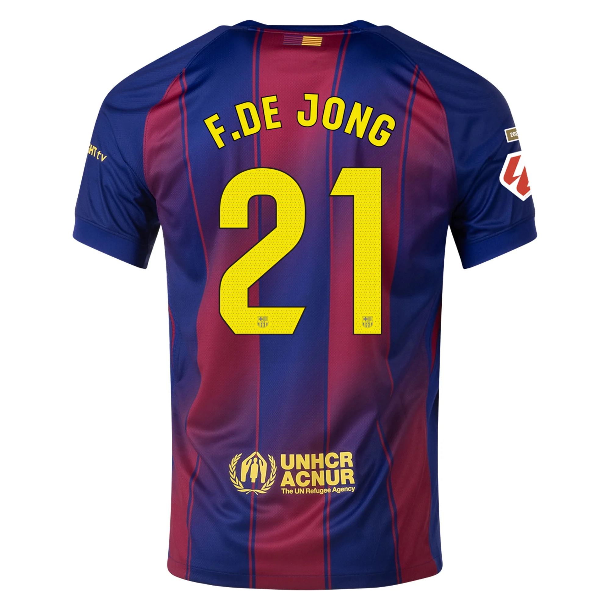 Mens 21 Frenkie de Jong Barcelona 2025-26 Home Jersey Football Shirt