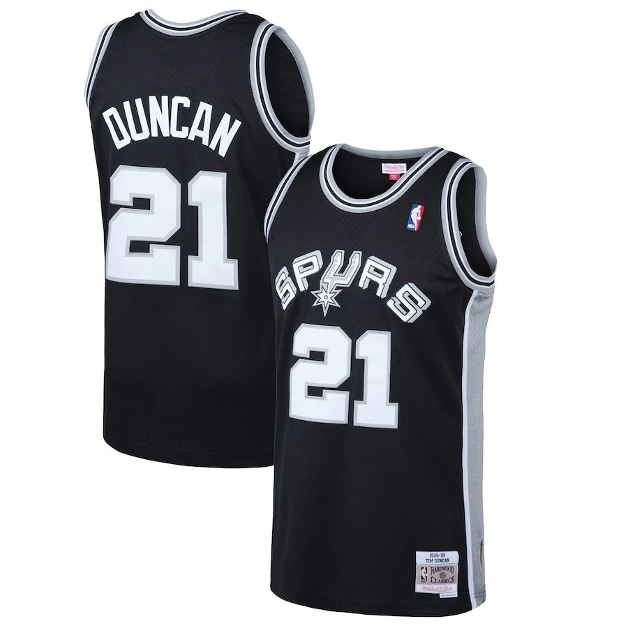 Men's San Antonio Spurs Jerseys #21 Tim Duncan 1998-99 Basketball Jerseys