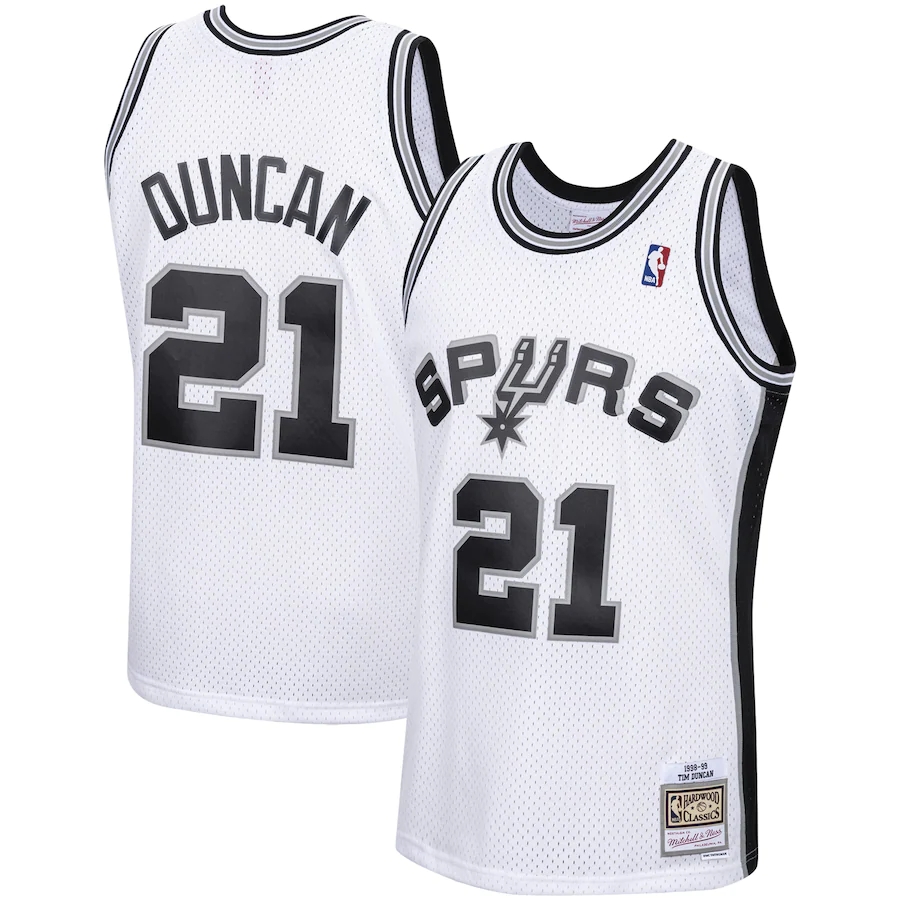 Men's San Antonio Spurs Jerseys #21 Tim Duncan 1998-99 Basketball Jerseys