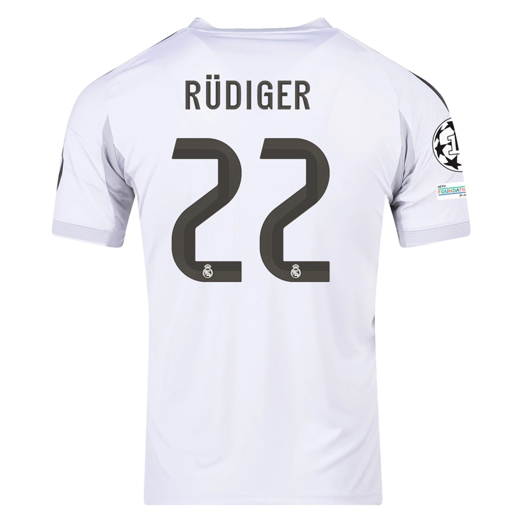 Mens 22 Antonio Rüdiger Real Madrid 2025-26 Home Jersey Football Shirt