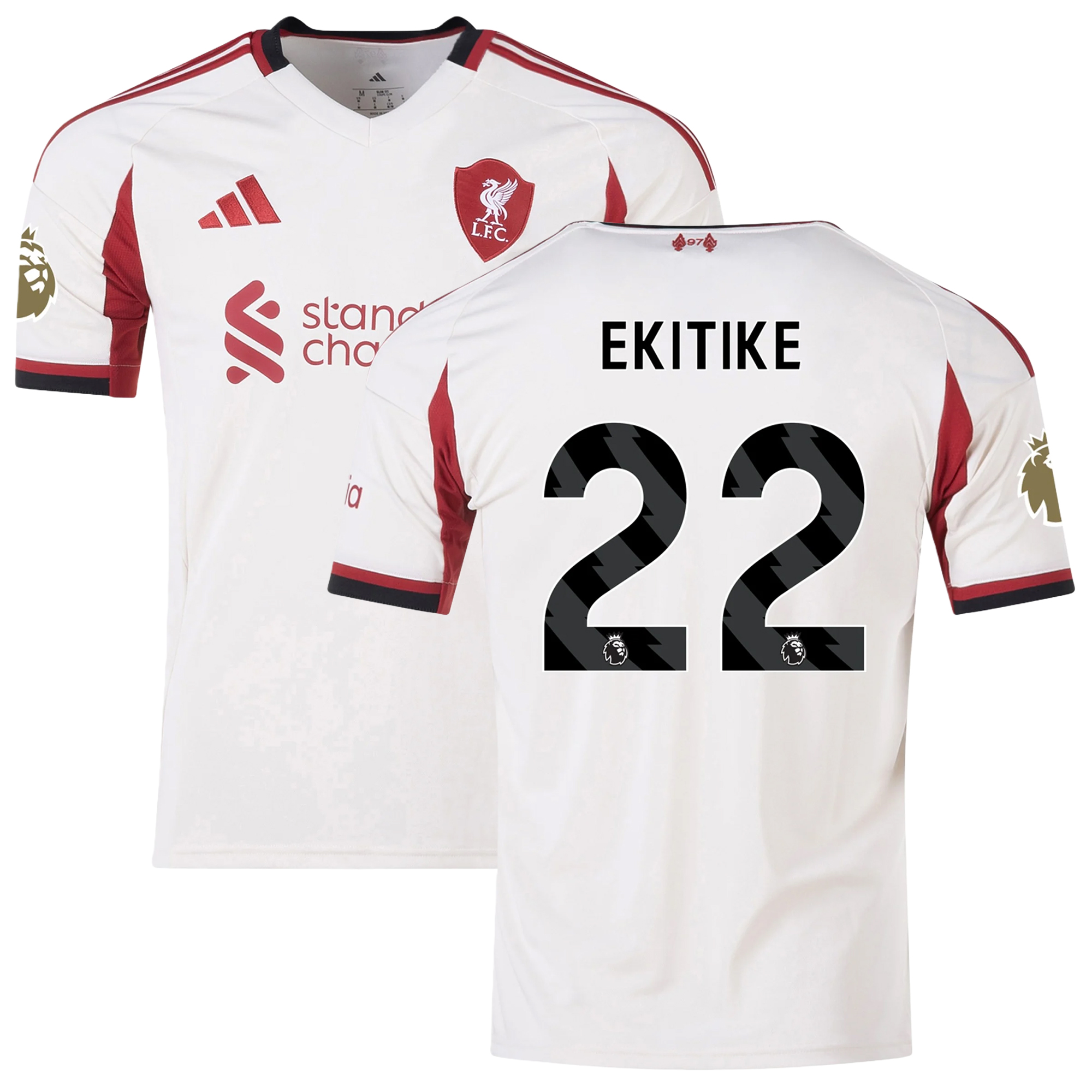 Mens 22 Hugo Ekitike Liverpool 2025-26 Away Jersey Football Shirt