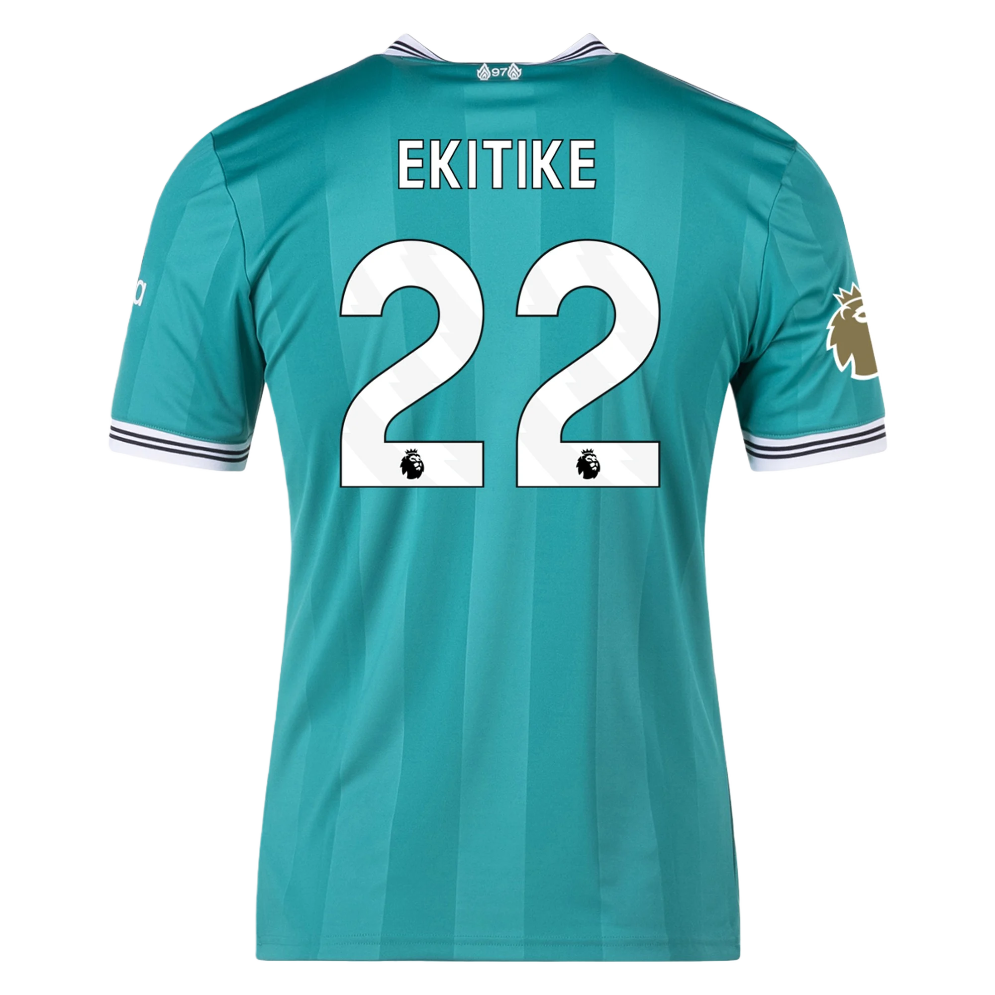 Mens 22 Hugo Ekitike Liverpool 2025-26 Third Jersey Football Shirt