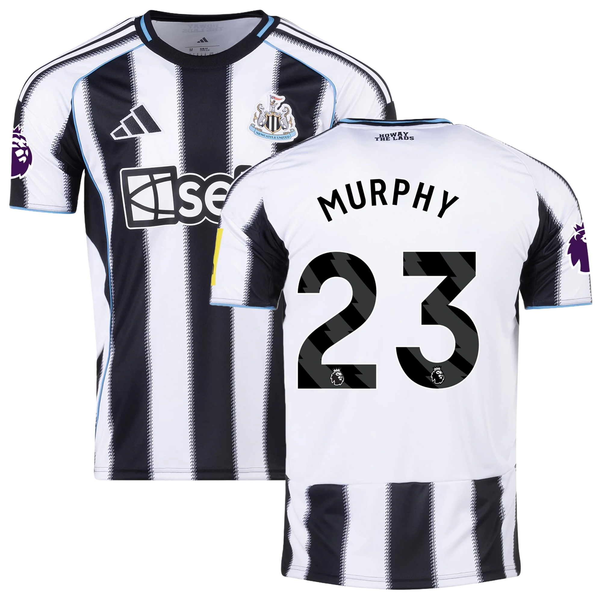 Mens 23 Jacob Murphy Newcastle 2025-26 Home Jersey Football Shirt
