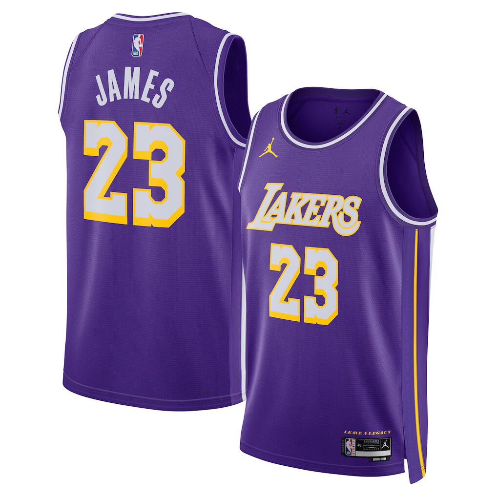 Men's Los Angeles Lakers Jerseys #23 LeBron James Basketball Jerseys