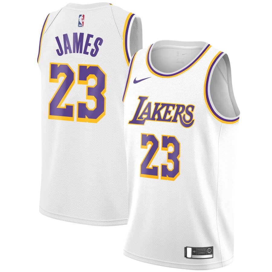 Men's Los Angeles Lakers Jerseys #23 LeBron James Basketball Jerseys