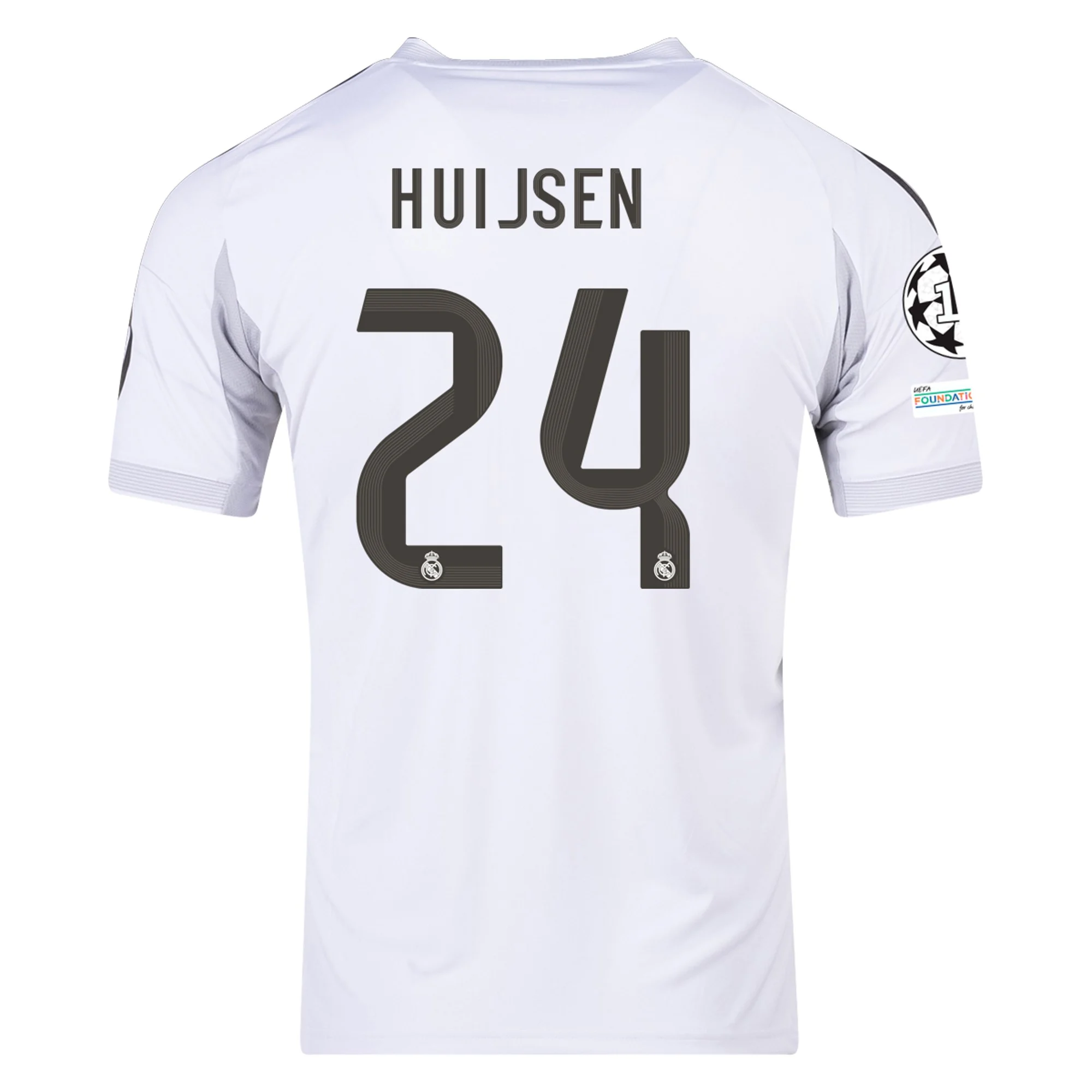 Mens 24 Dean Huijsen Real Madrid 2025-26 Home Jersey Football Shirt