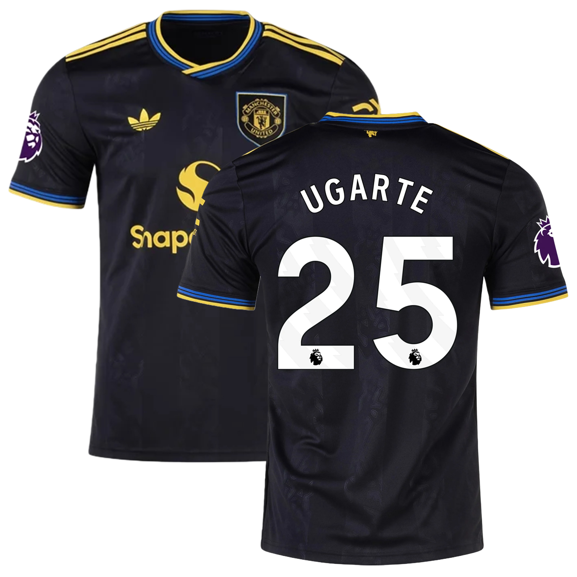 Mens 25 Manuel Ugarte Manchester United 2025-26 Third Jersey Football Shirt