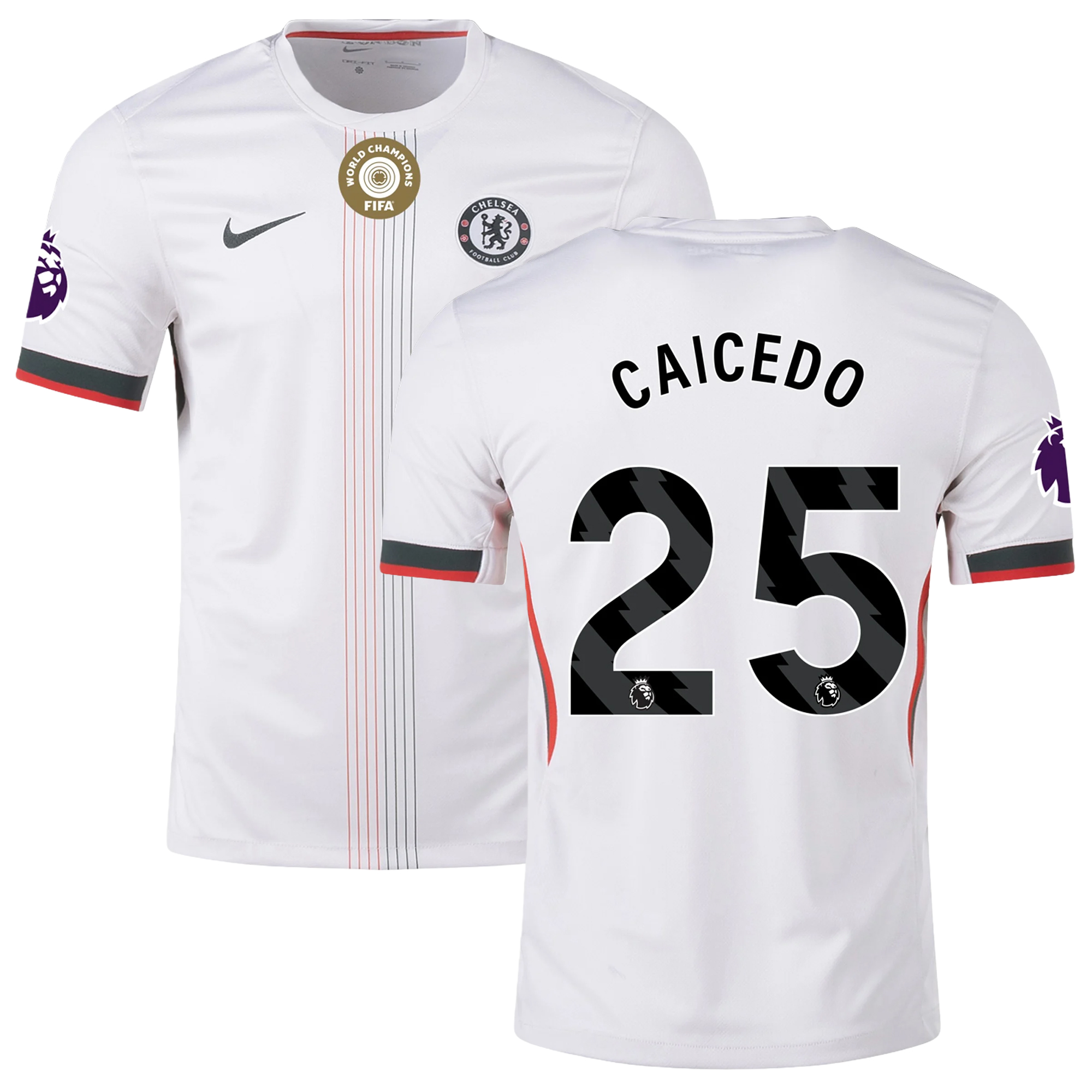 Mens 25 Moisés Caicedo Chelsea Away Jersey 2025-26 Football Shirt