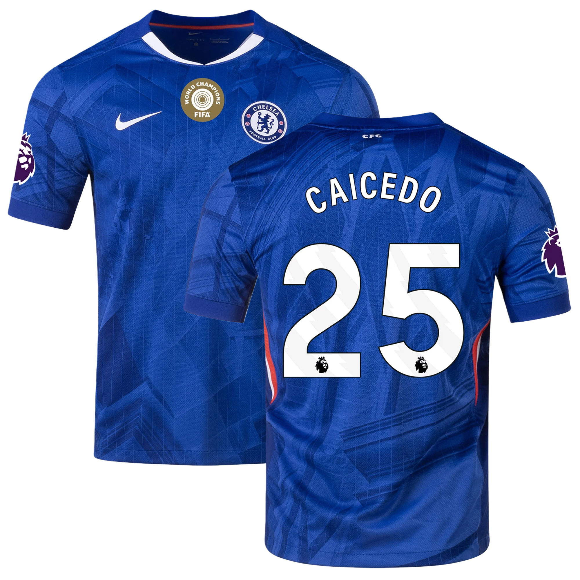 Mens 25 Moisés Caicedo Chelsea Home Jersey 2025-26 Football Shirt