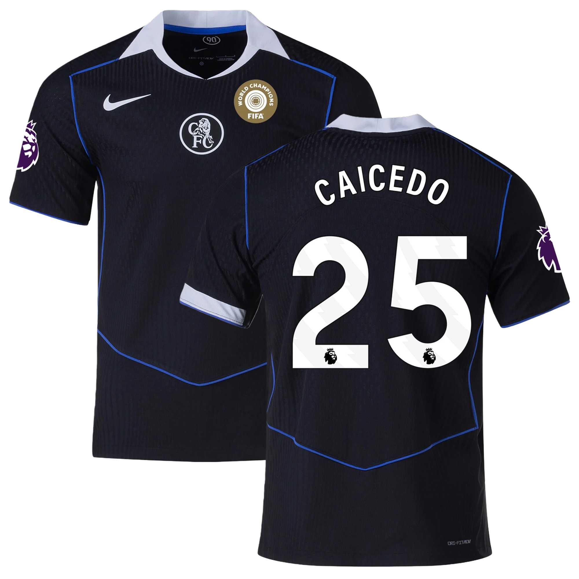 Mens 25 Moisés Caicedo Chelsea Third Jersey 2025-26 Football Shirt