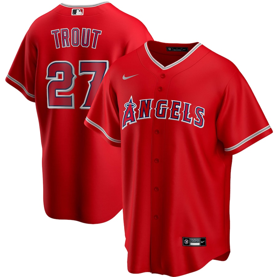 Men's Los Angeles Angels Jerseys #27 Mike Trout Baseball Jerseys