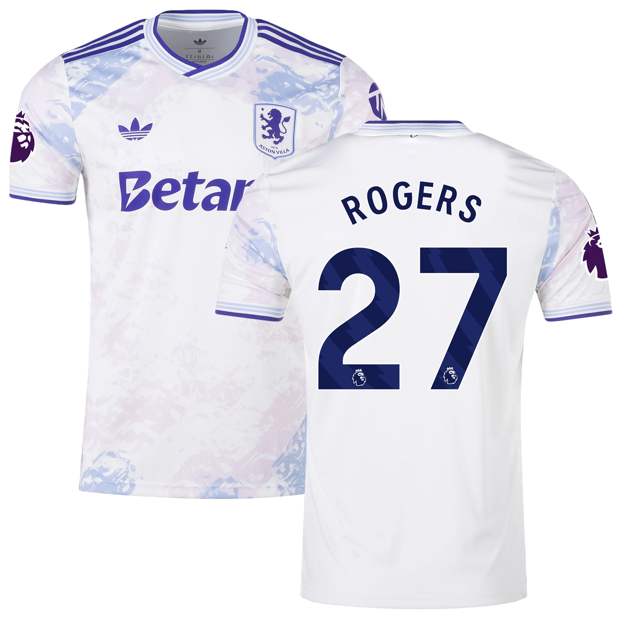 Mens 27 Morgan Rogers Aston Villa Third Jersey 2025-26 Shirt
