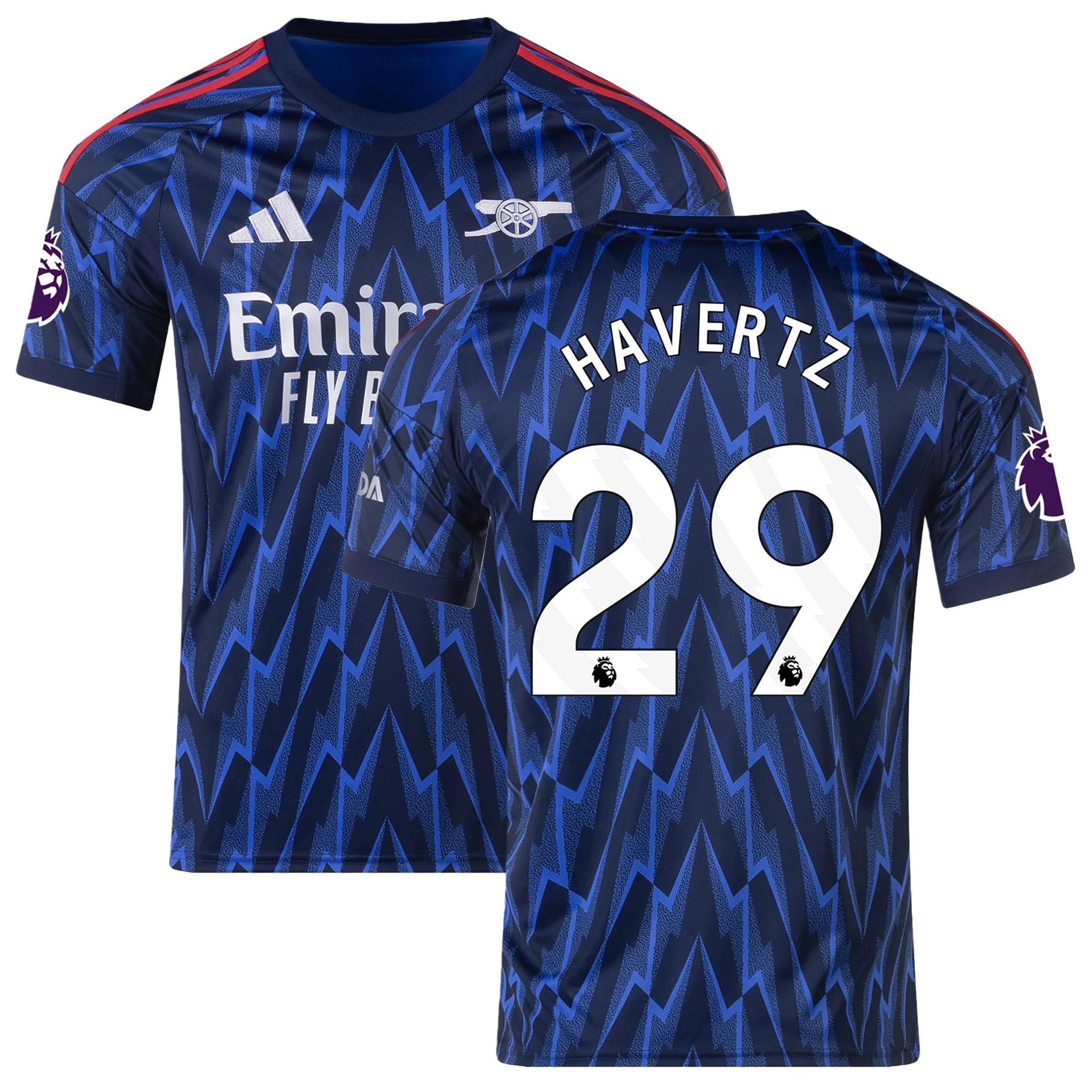 Mens 29 Kai Havertz Arsenal 2025-26 Away Jersey Football Shirt