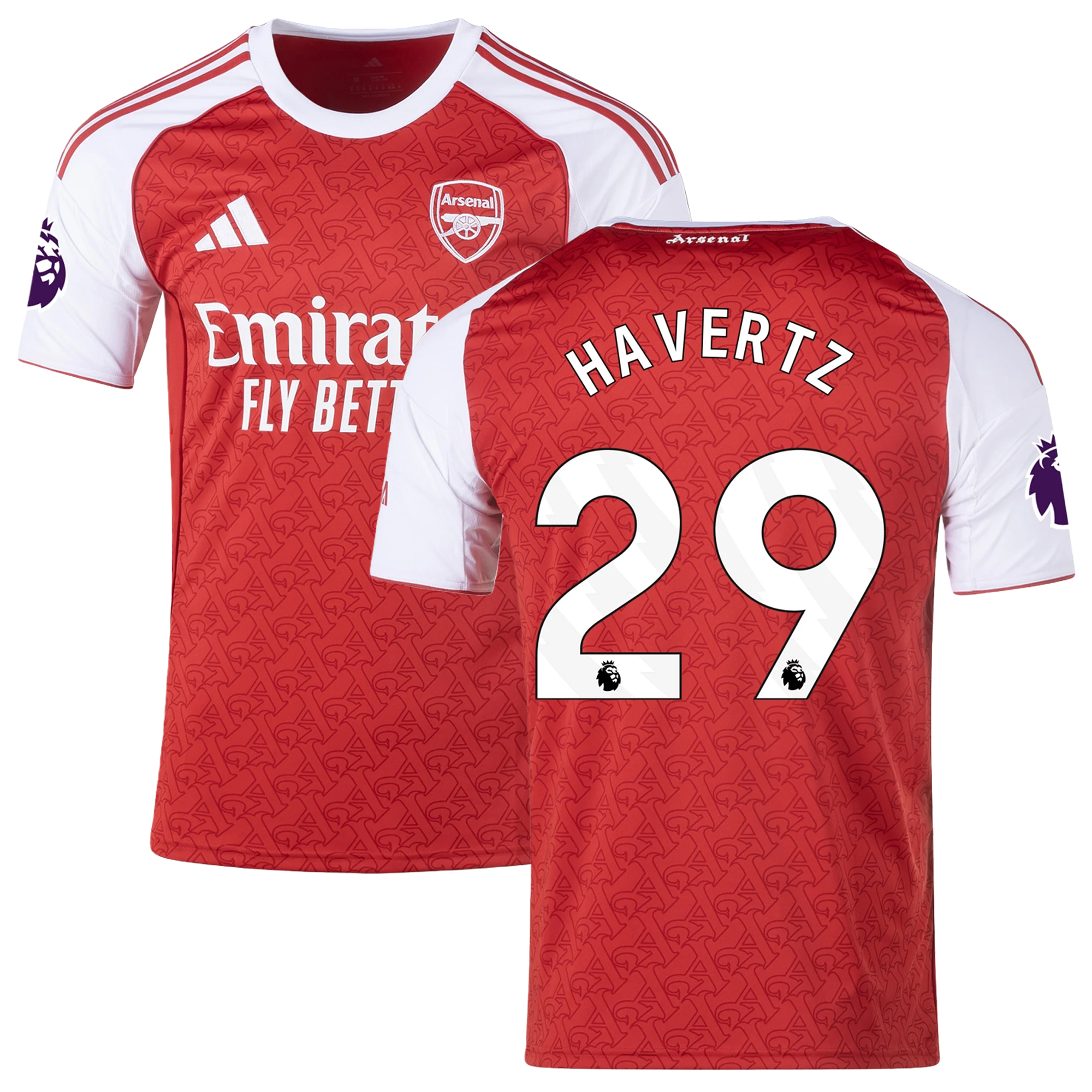Mens 29 Kai Havertz Arsenal 2025-26 Home Jersey Football Shirt