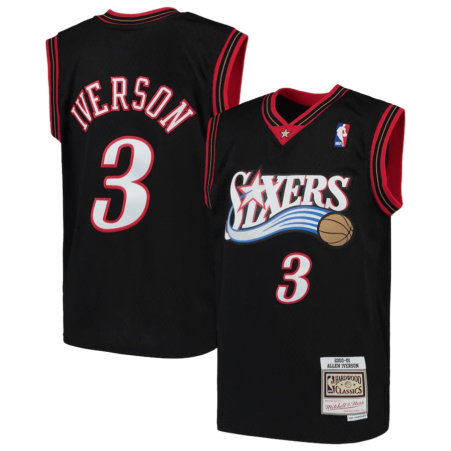Men's Philadelphia 76ers Jerseys #3 Allen Iverson 2000-01 Basketball Jerseys