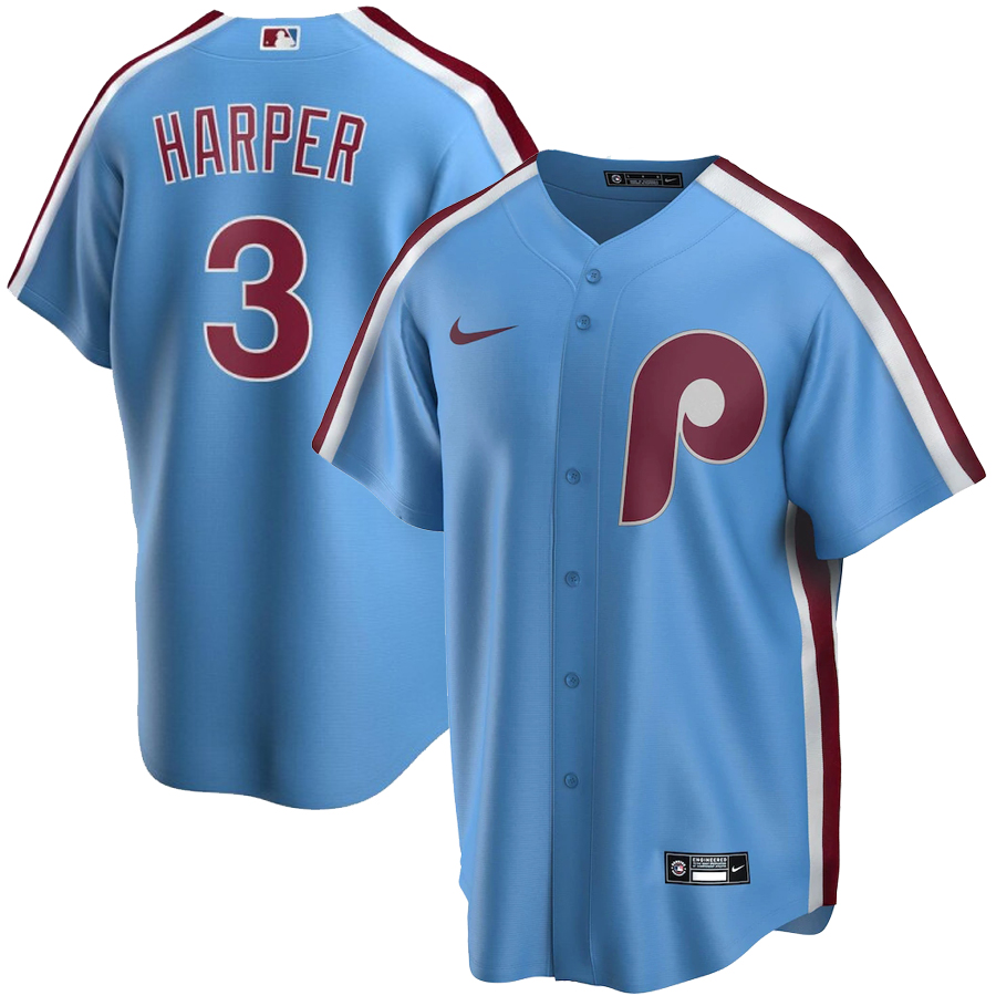 Men's Philadelphia Phillies Jerseys #3 Bryce Harper Baseball Jerseys