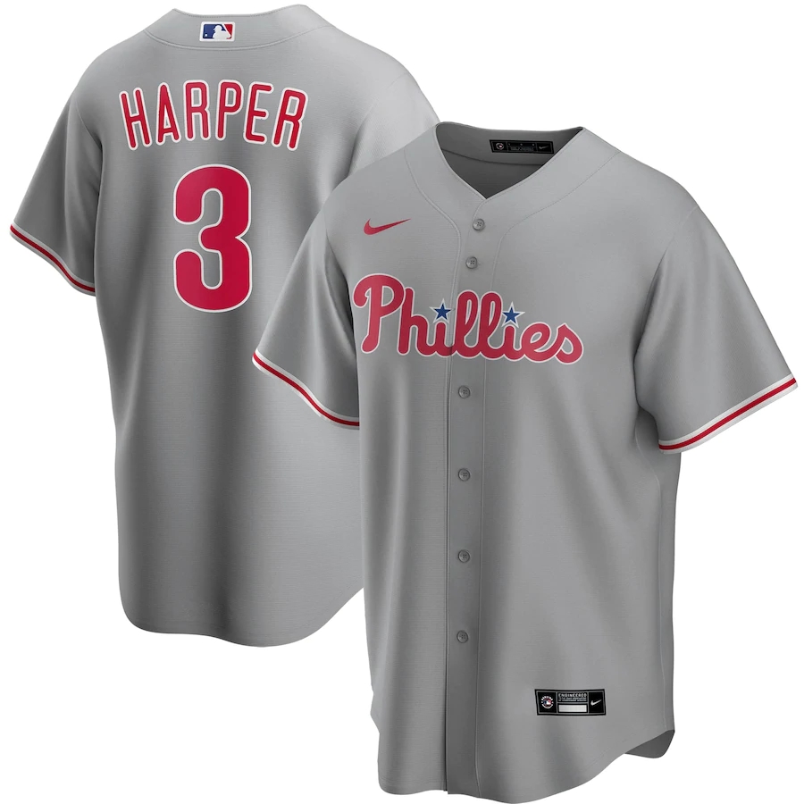 Men's Philadelphia Phillies Jerseys #3 Bryce Harper Baseball Jerseys