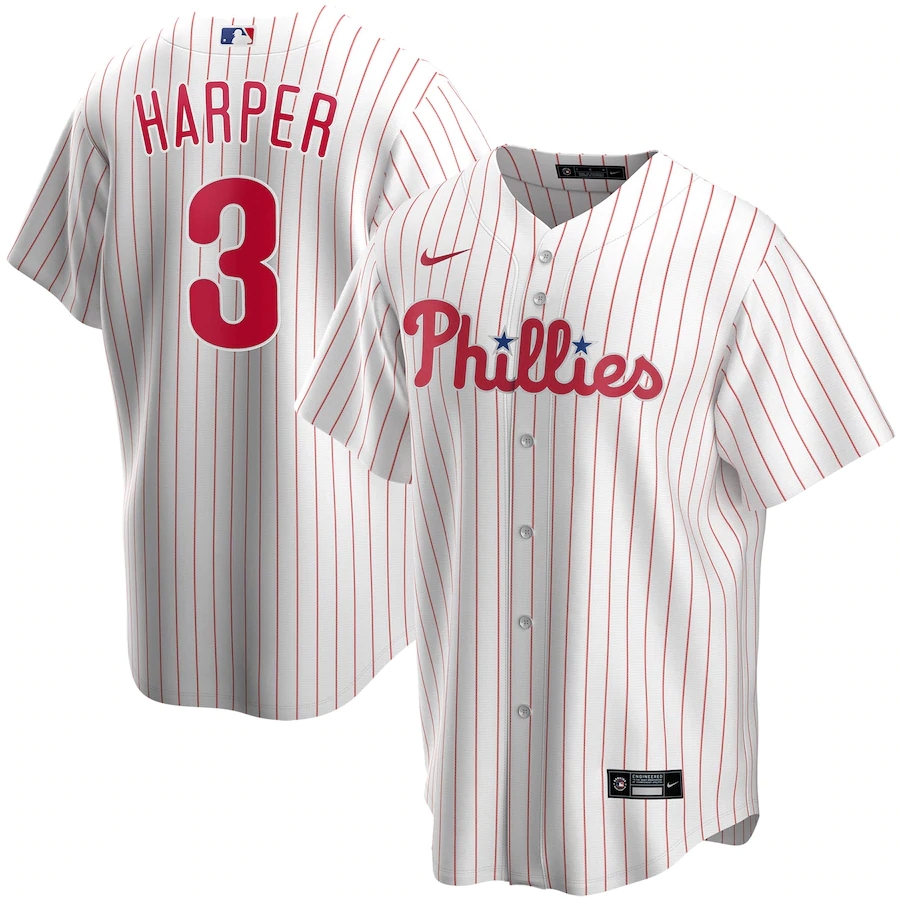 Men's Philadelphia Phillies Jerseys #3 Bryce Harper Baseball Jerseys