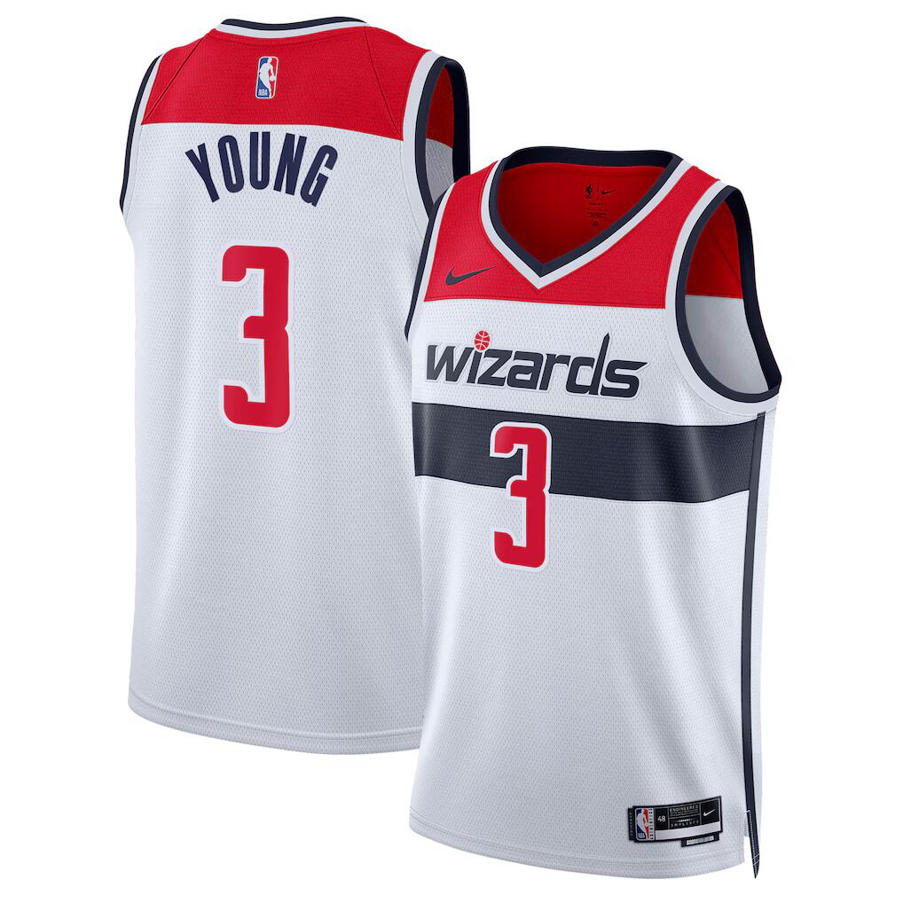 Men's Washington Wizards Jerseys #3 Trae Young Basketball Jerseys