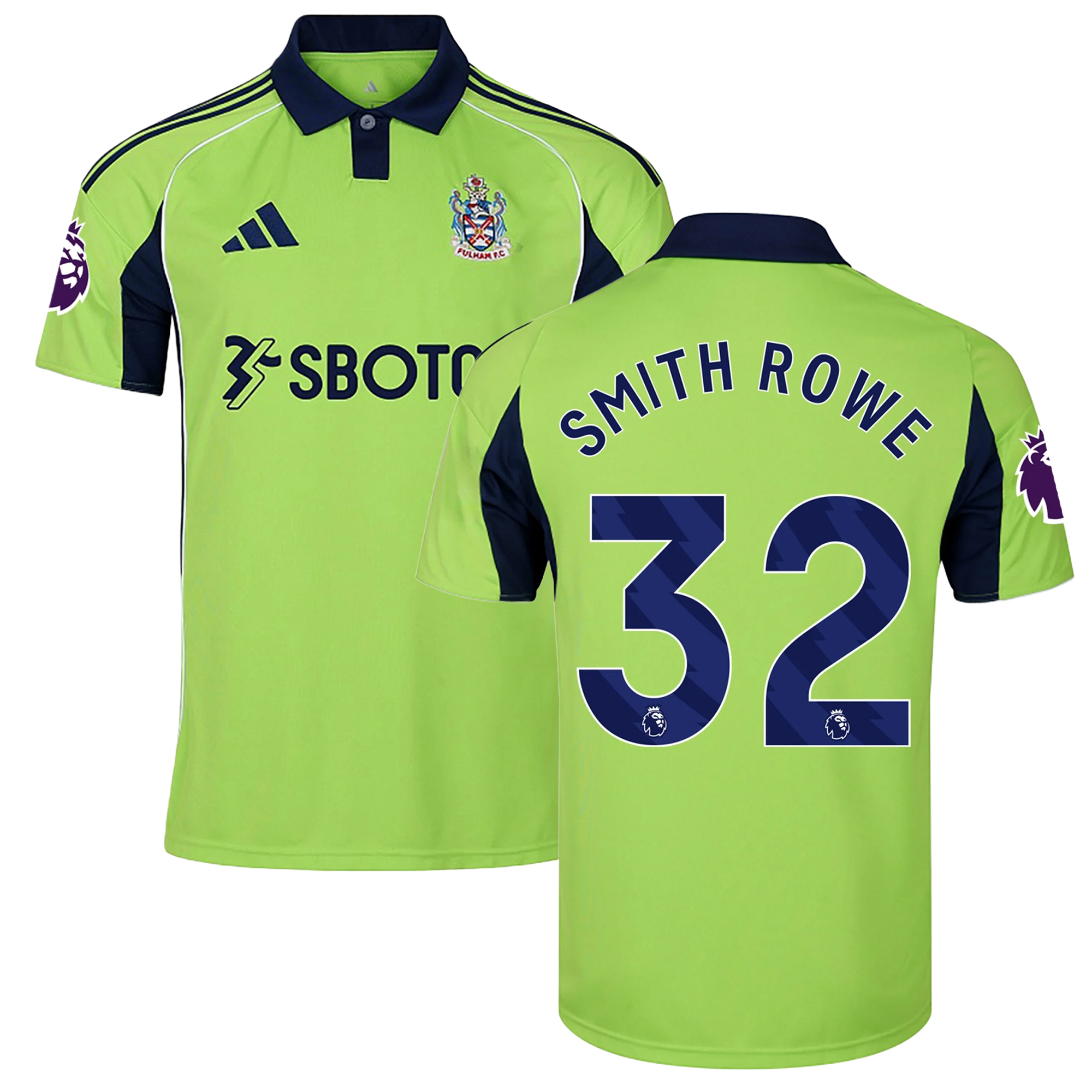 Mens 32 Emile Smith Rowe Fulham Away Jersey 2025-26 Football Shirt