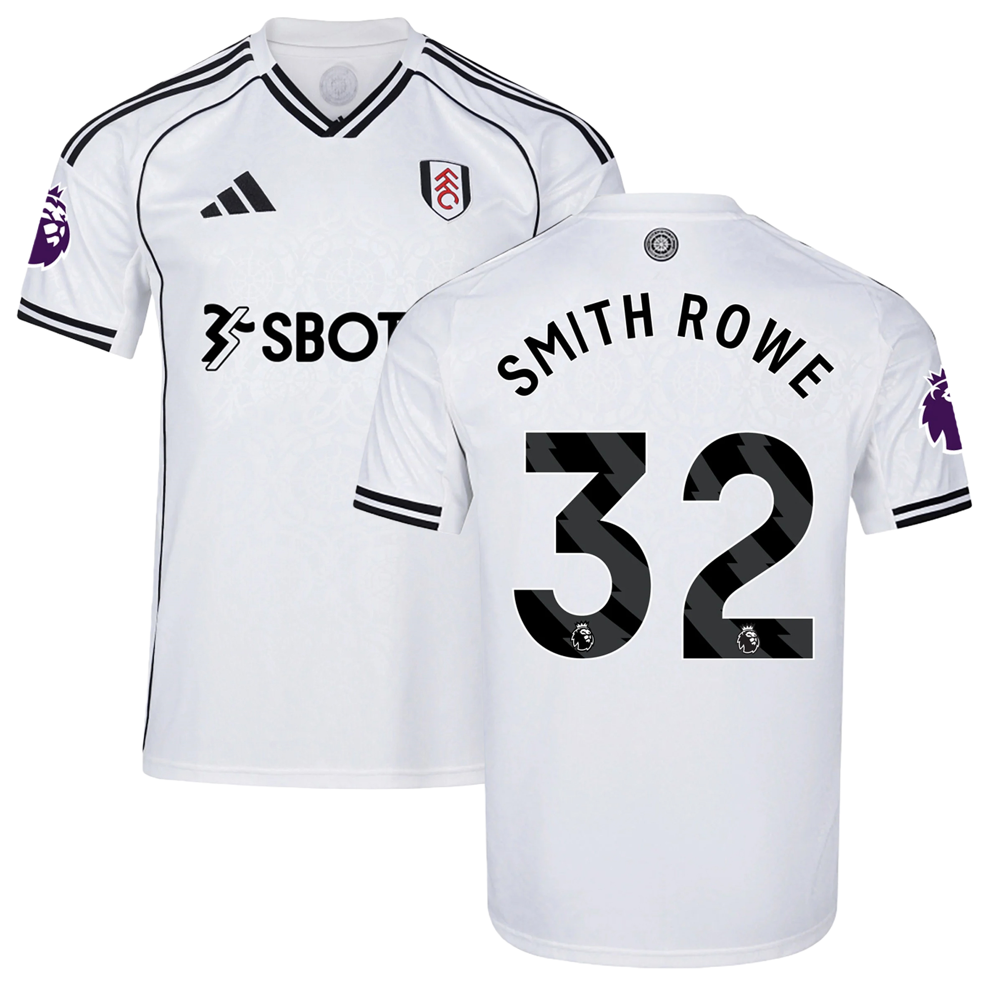 Mens 32 Emile Smith Rowe Fulham Home Jersey 2025-26 Football Shirt
