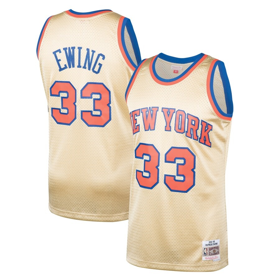 Men's New York Knicks Jerseys #33 Patrick Ewing 1991-92 Basketball Jerseys